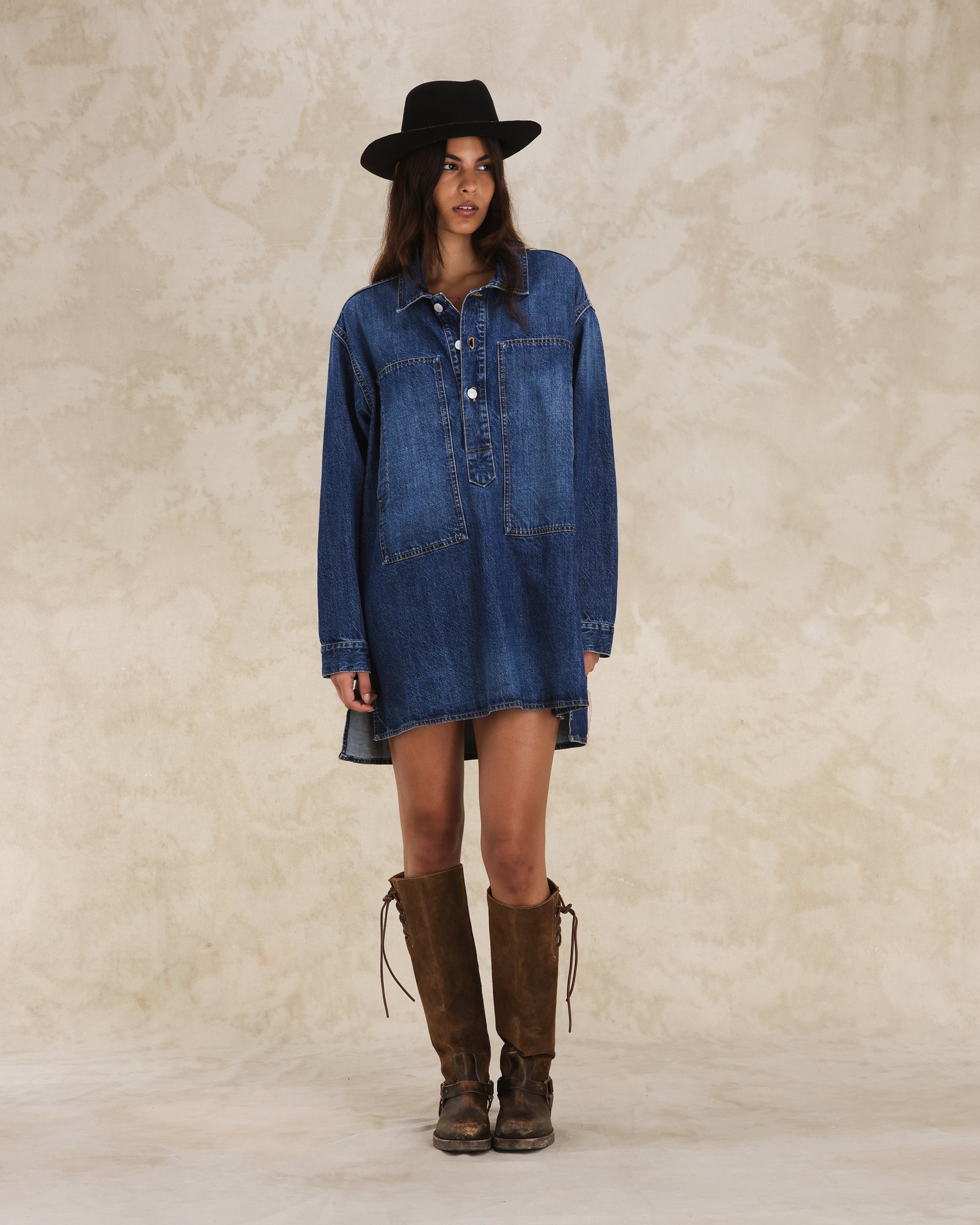 Fuegodress Abito In Denim Custom Wash