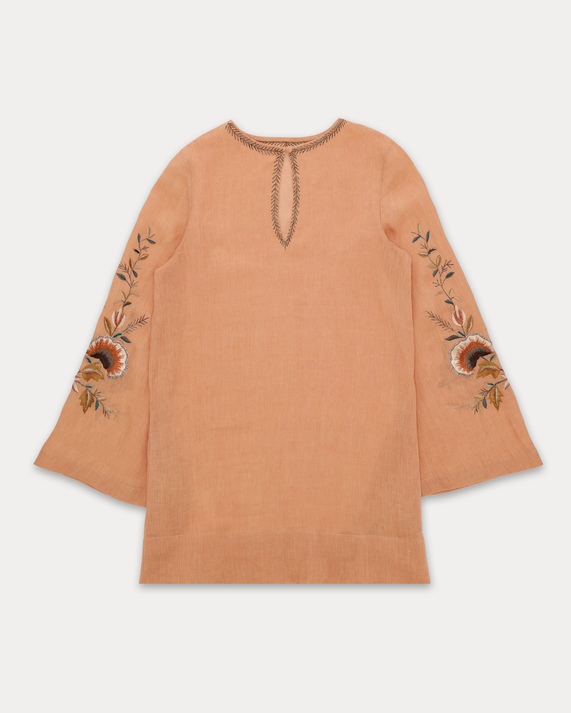 Georgie Blusa In Lino Ricamata