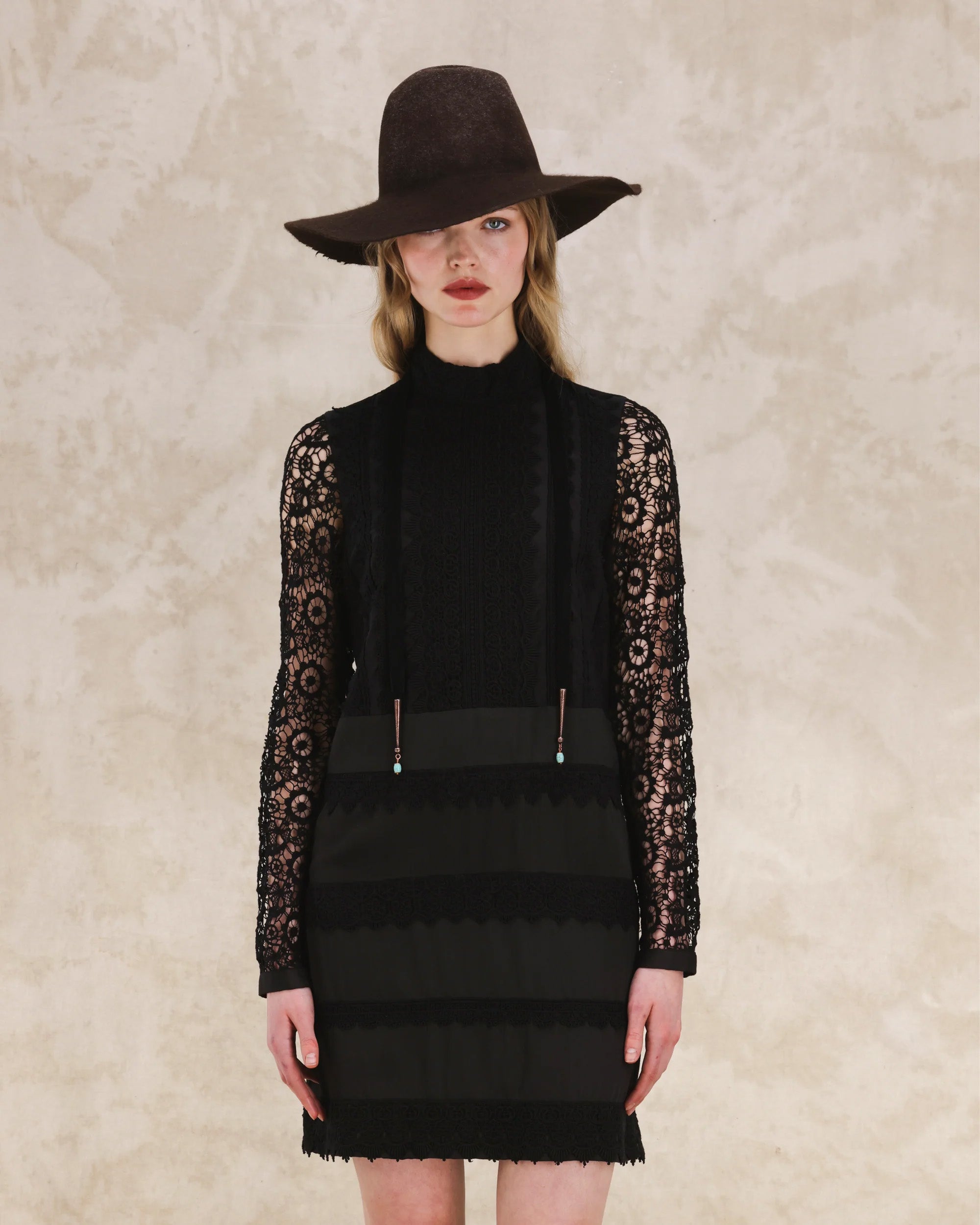 Gervaise Crochet Mini Dress