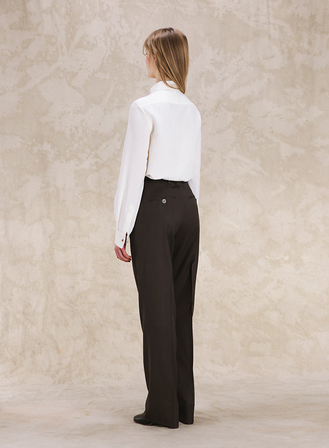 Ginette Silk Smoking Shirt