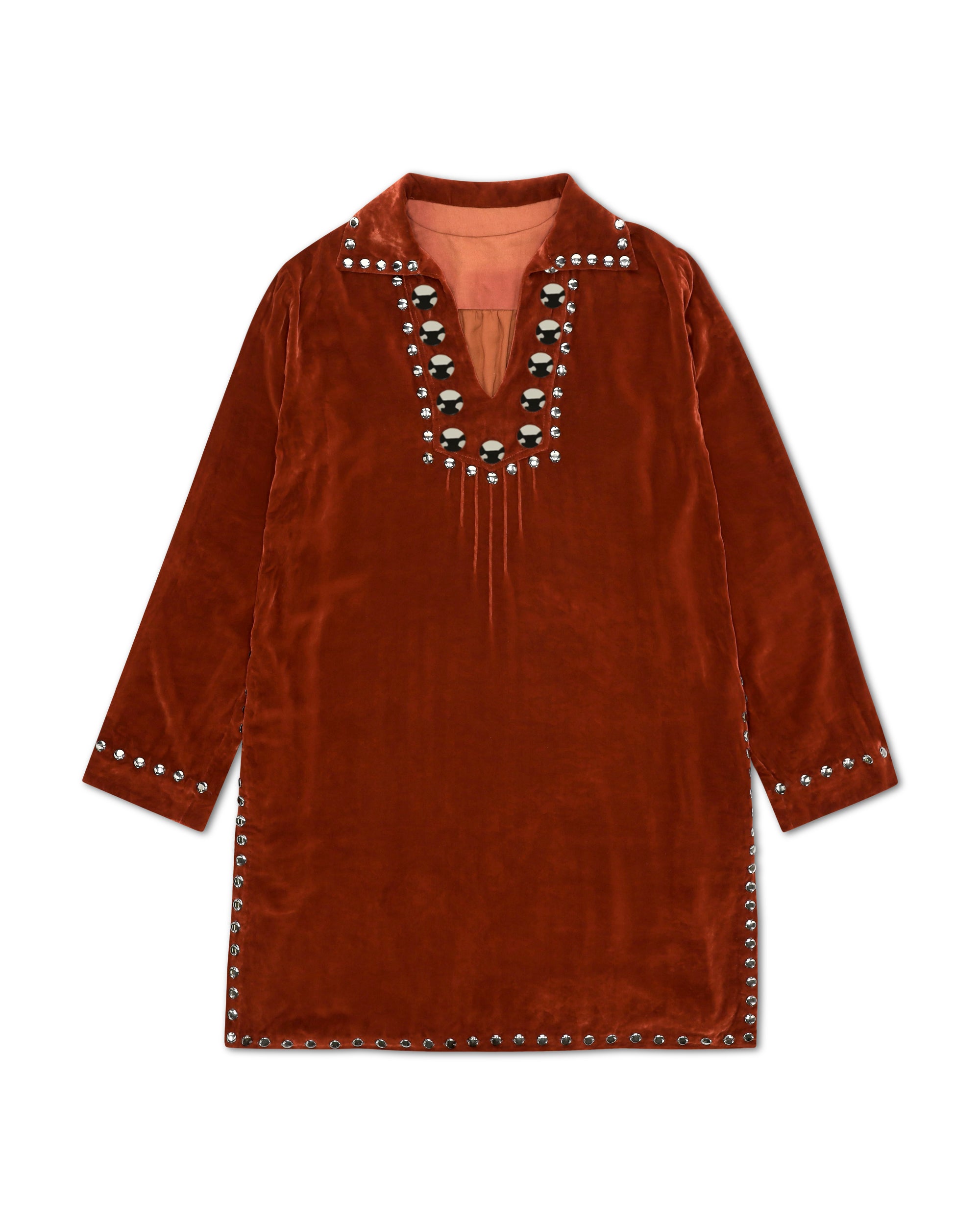 Gipsy Camicia In Velluto Con Borchie