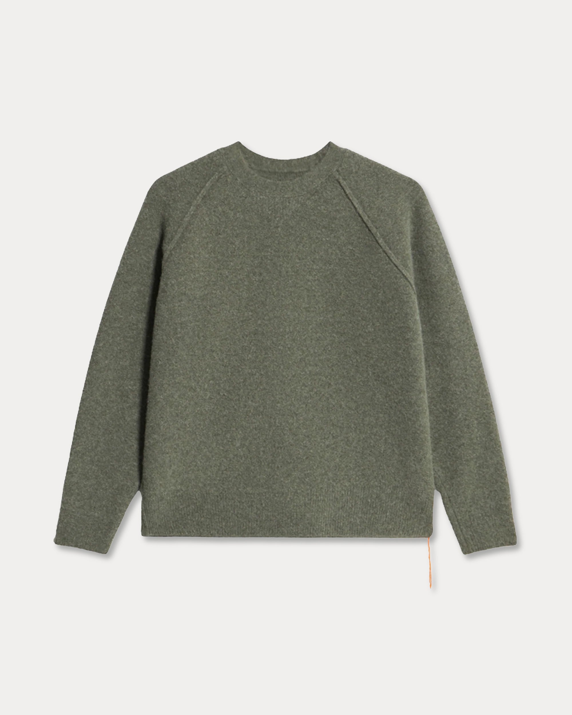 Harvard Crew Neck Wool Sweater with Raglan Sleeves