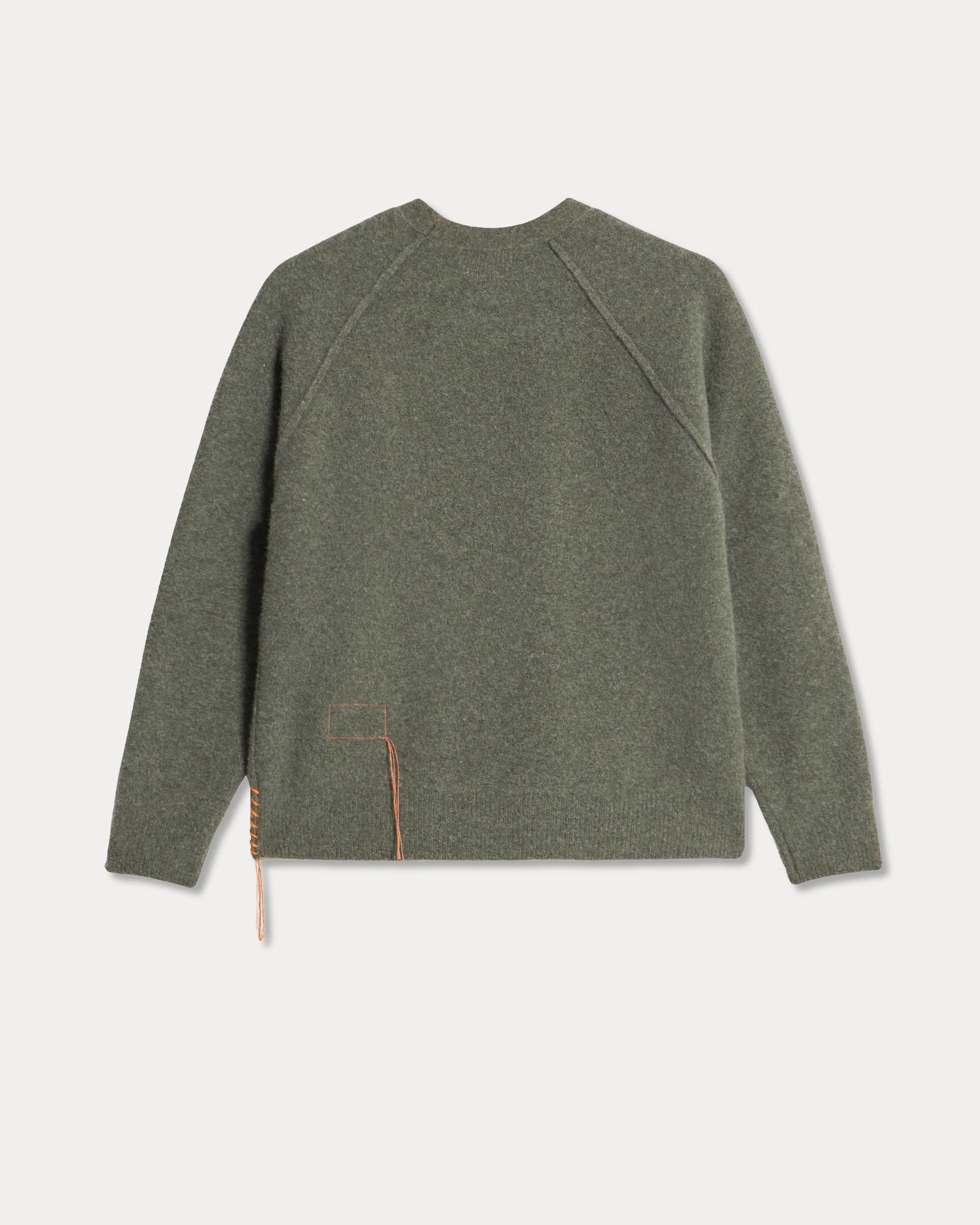 Harvard Crew Neck Wool Sweater with Raglan Sleeves