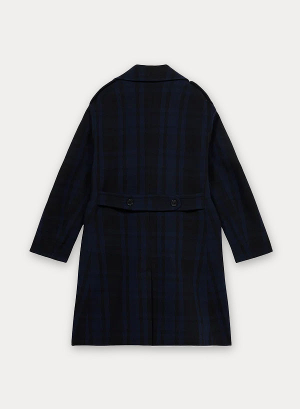 Winston Checkered Wool Check Double-Breasted Coat
