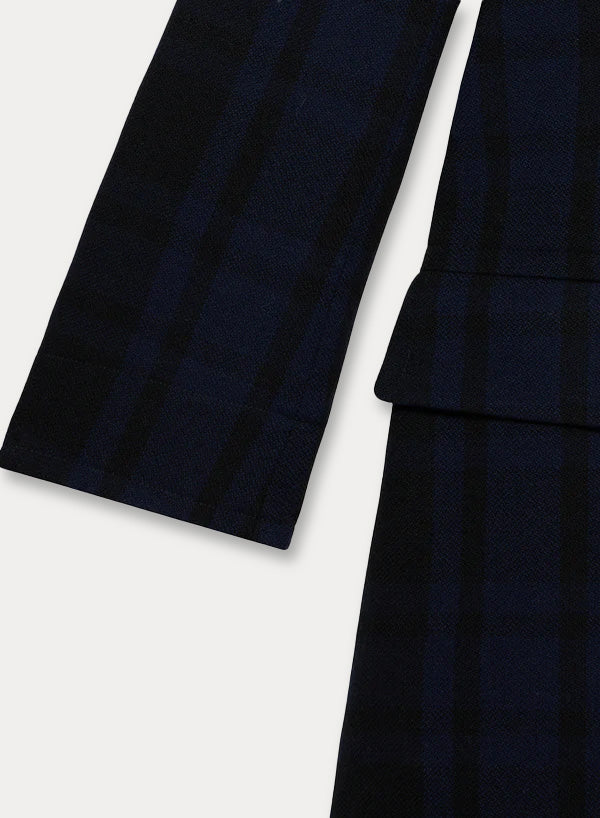 Winston Checkered Wool Check Double-Breasted Coat