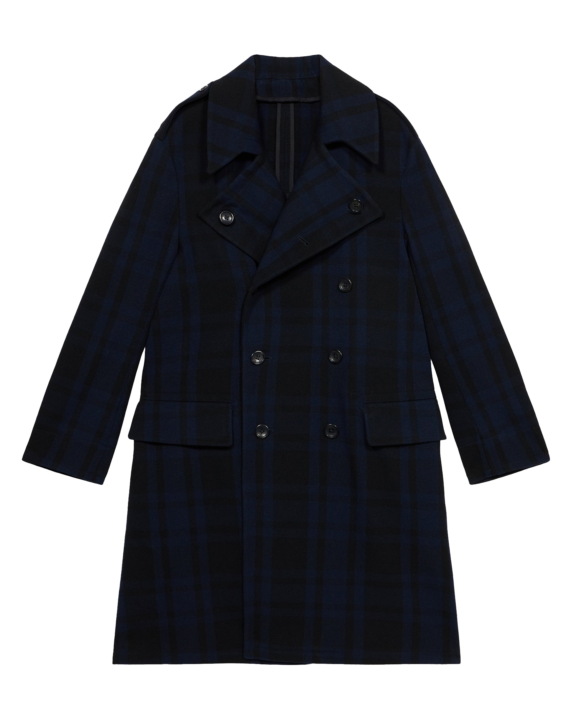 Winston Cappotto Doppiopetto In Lana Check a Quadri