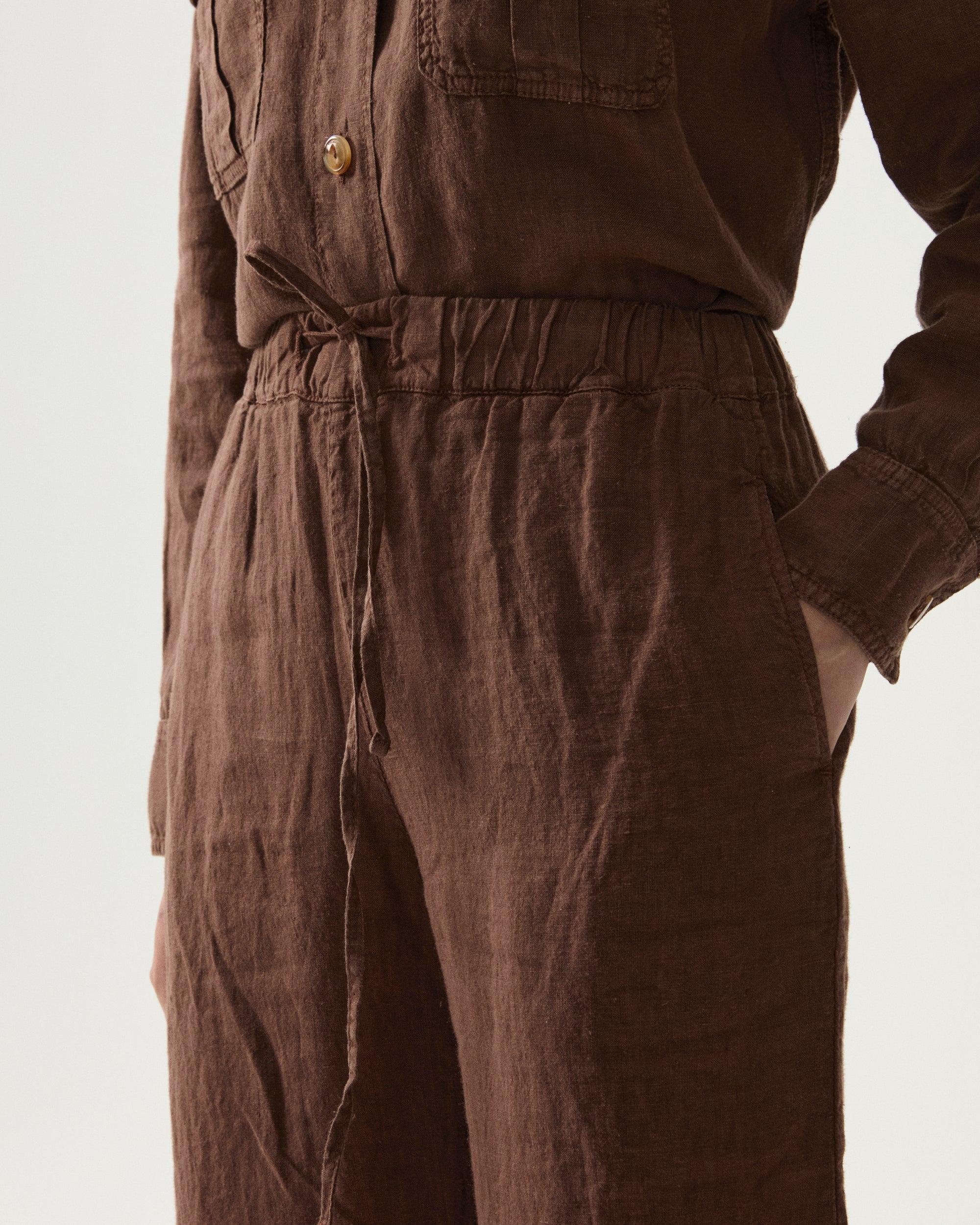 Jaleh Linen Pants With Drawstring