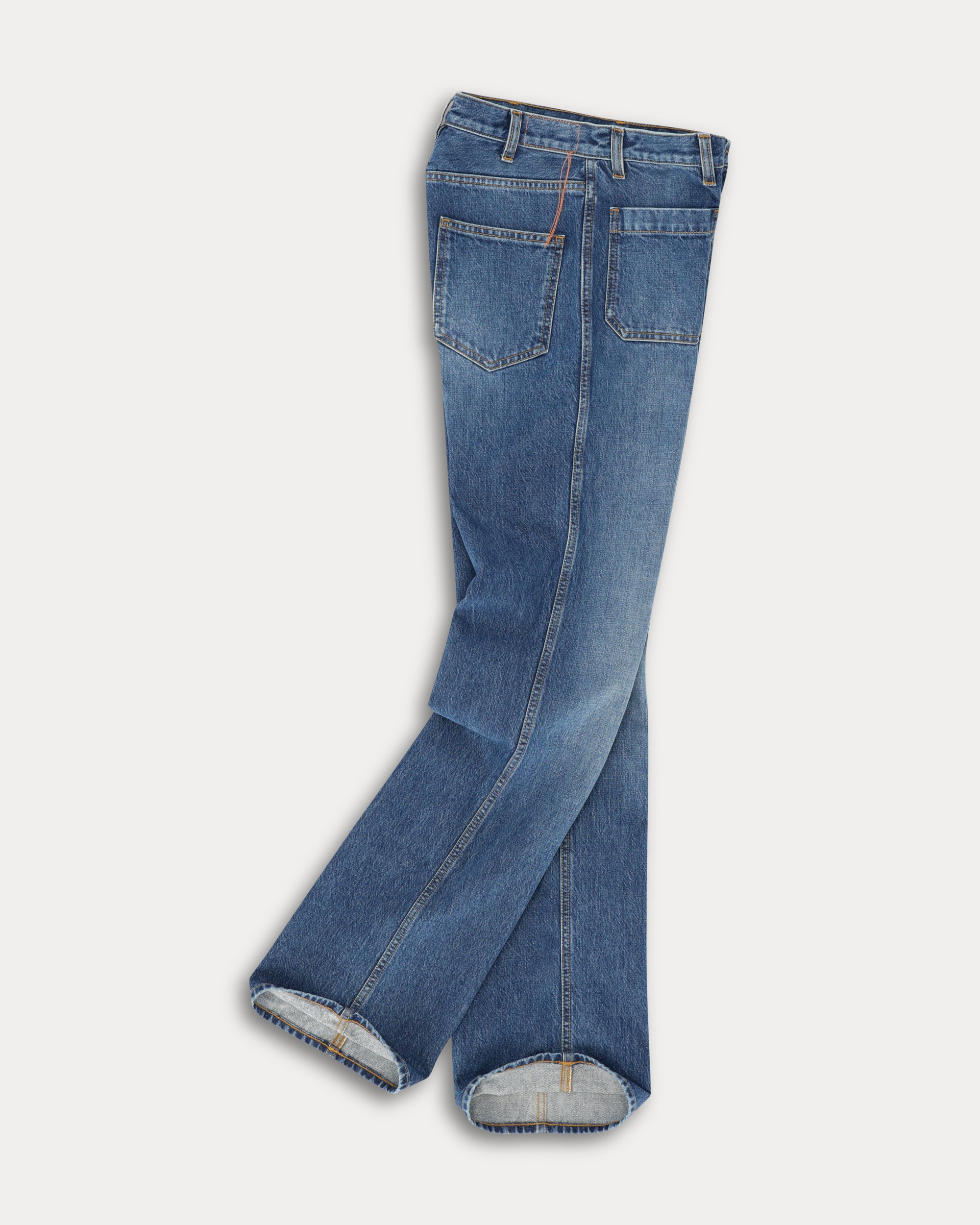 Jane Pantaloni Bootcut In Denim Stone Wash