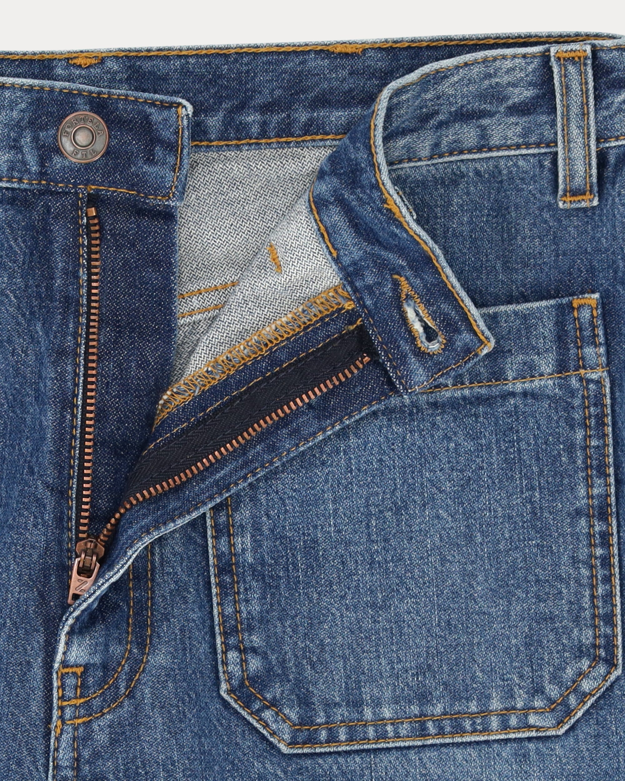 Jane Pantaloni Bootcut In Denim Stone Wash