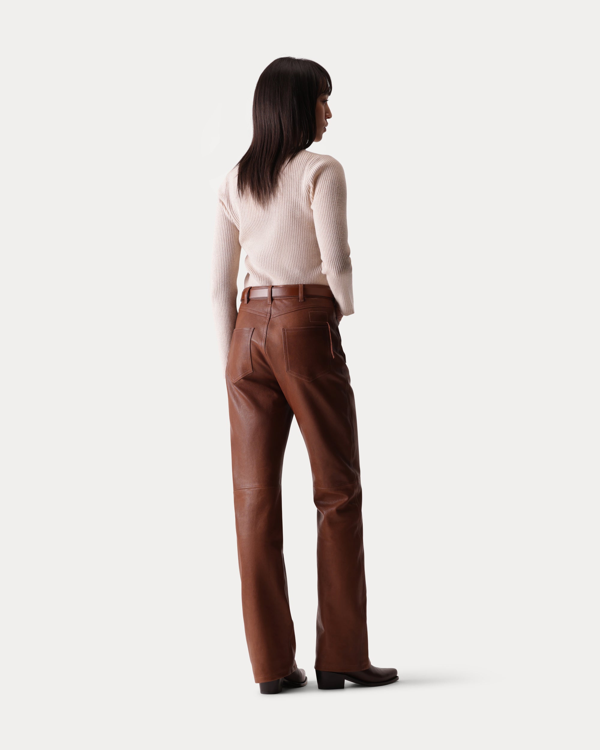 Jane Pantaloni Bootcut in Nappa