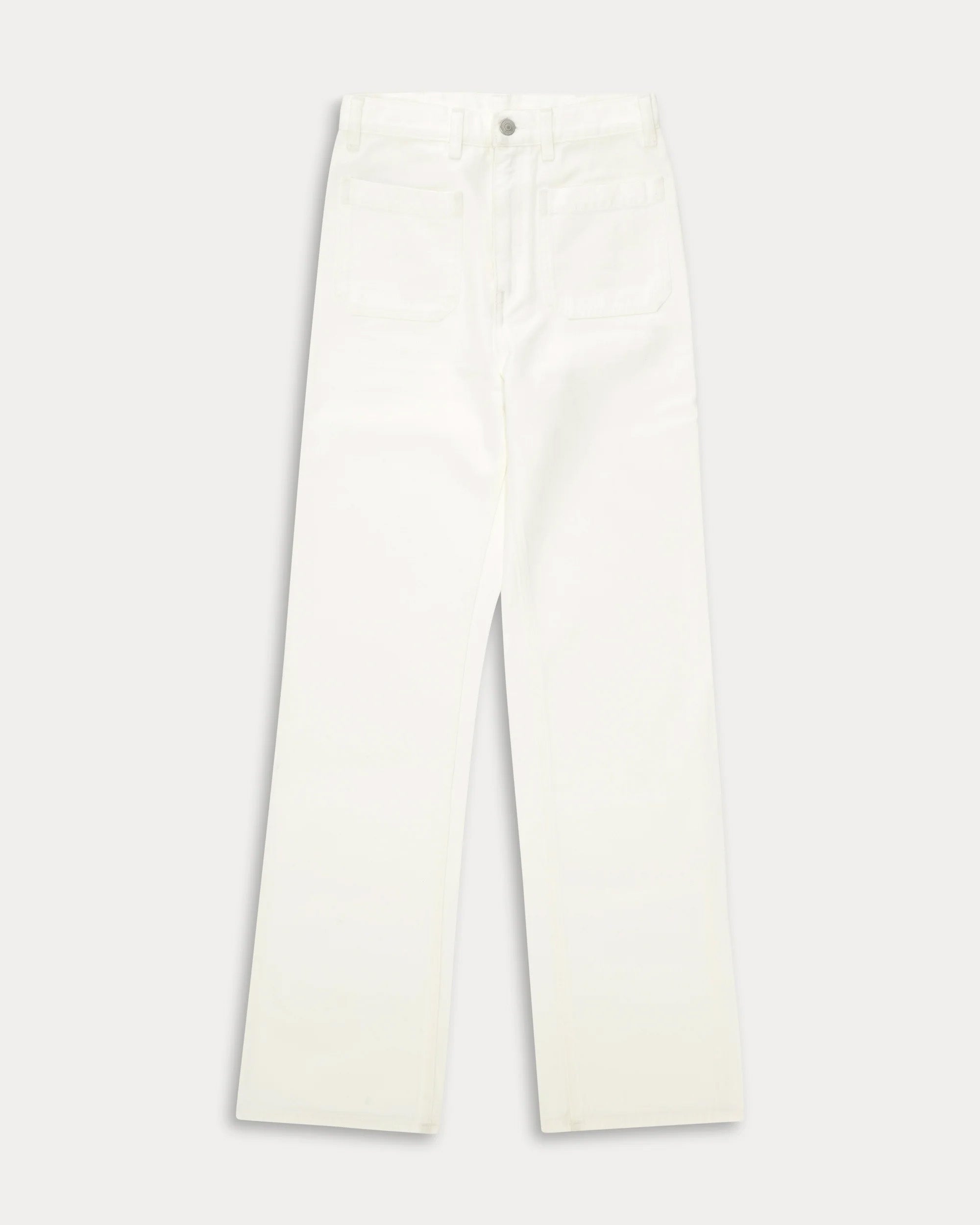 Janej Bootcut Cotton Bull Pants White