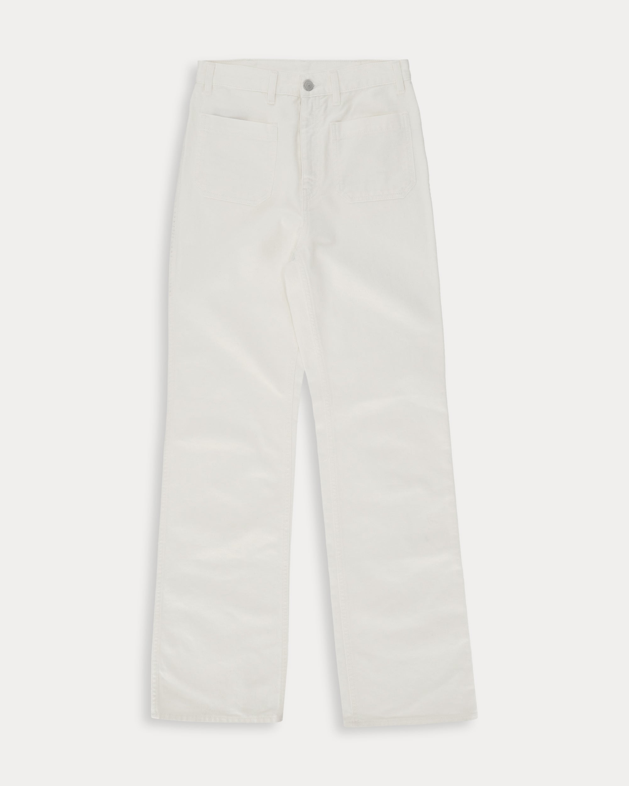 Janej Bootcut Cotton Bull Pants White