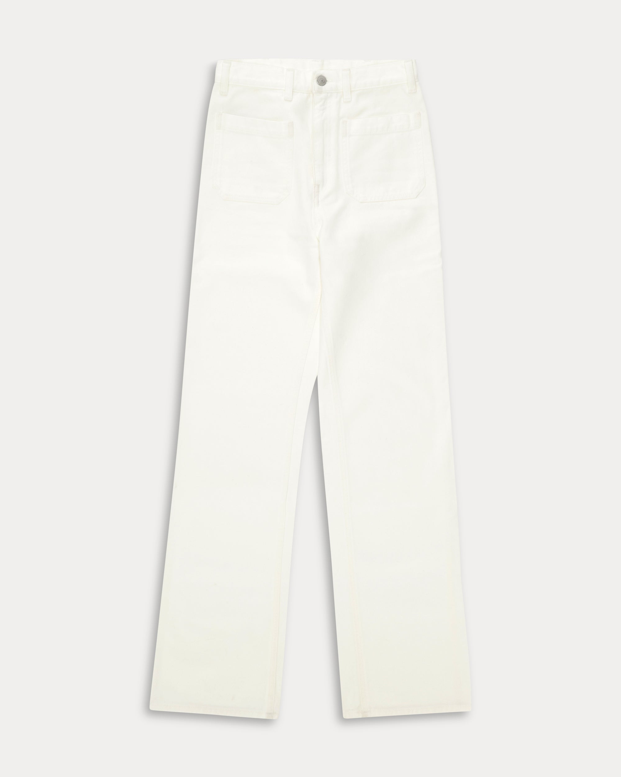 Janej Bootcut Cotton Bull Pants White