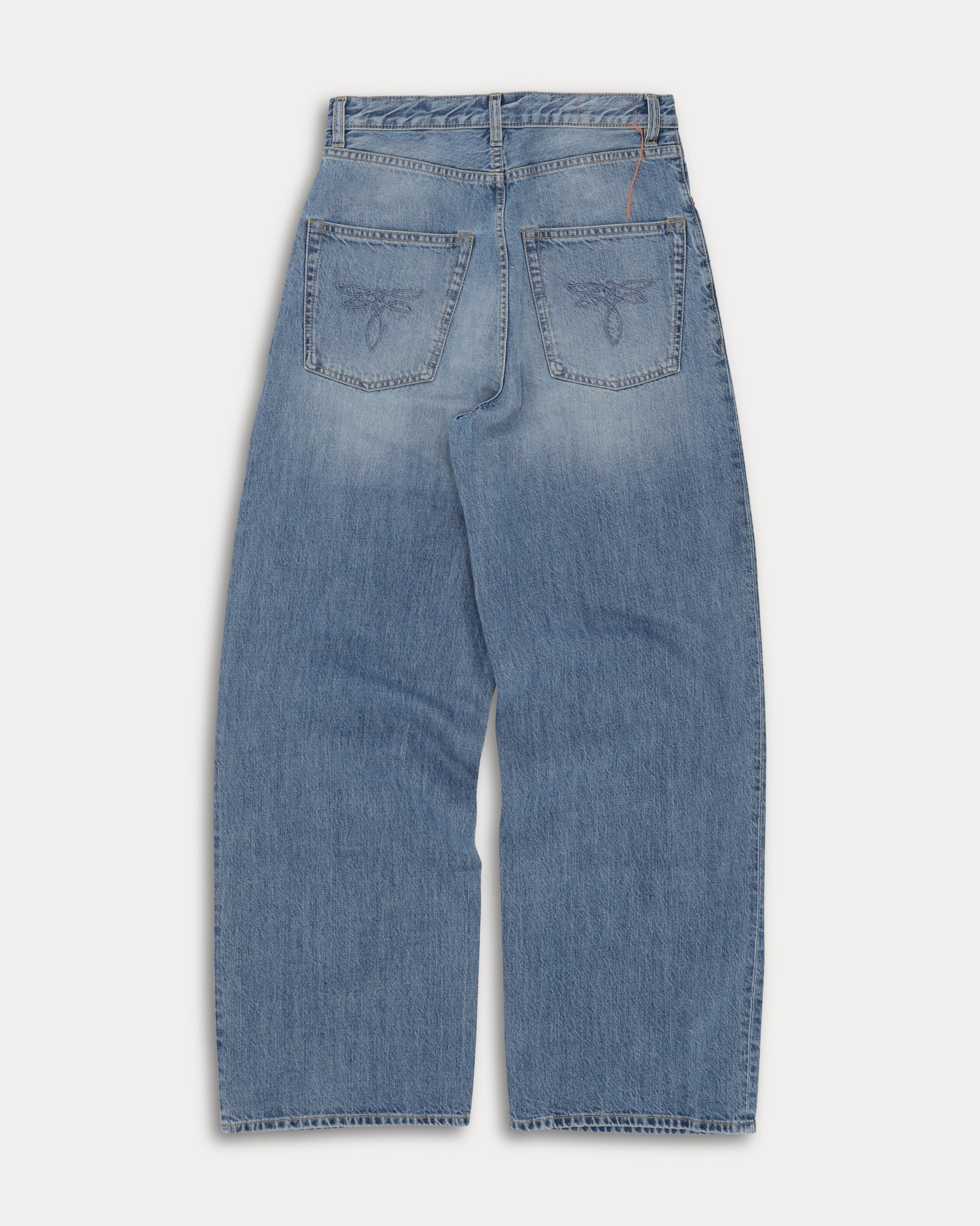 Jaron Wide Leg Denim Pants Bleach Wash