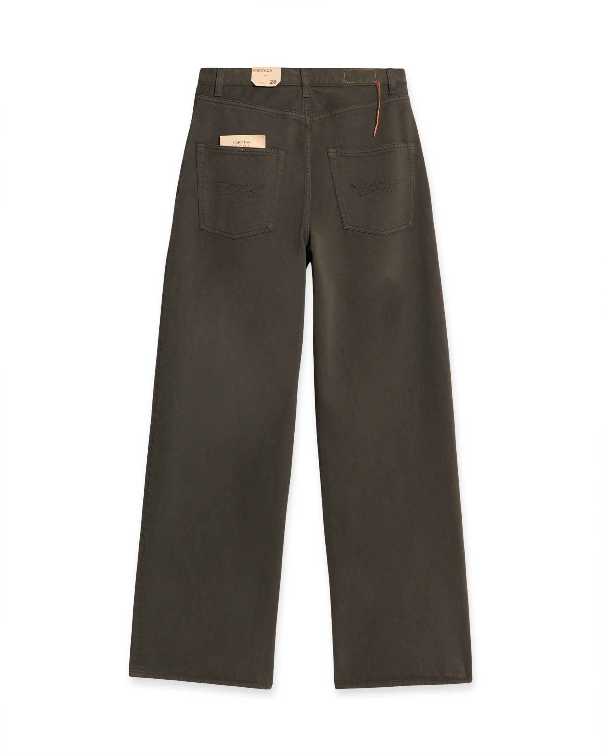 Jaron Pantaloni Gamba Ampia In Bull Di Cotone