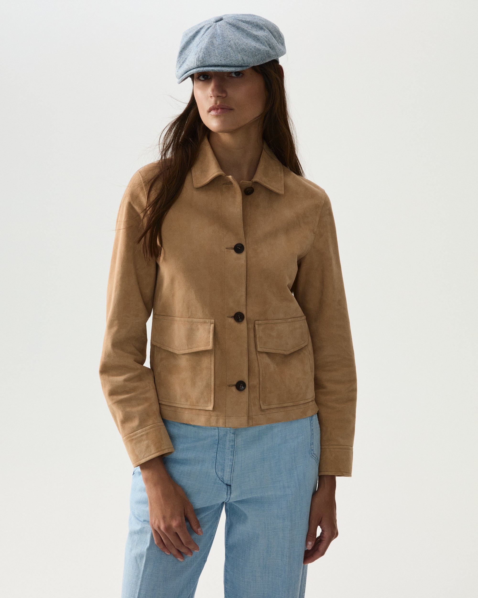 Jelene Pantaloni In Chambray Custom Wash