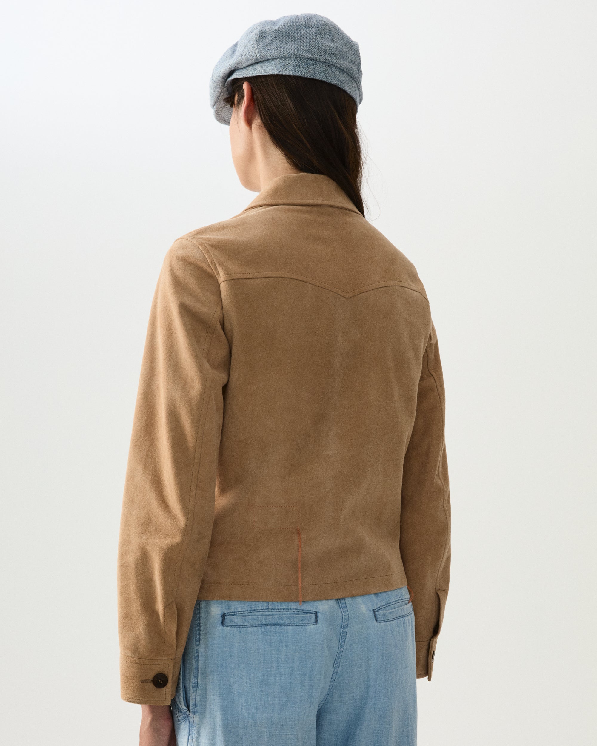 Jelene Pantaloni In Chambray Custom Wash