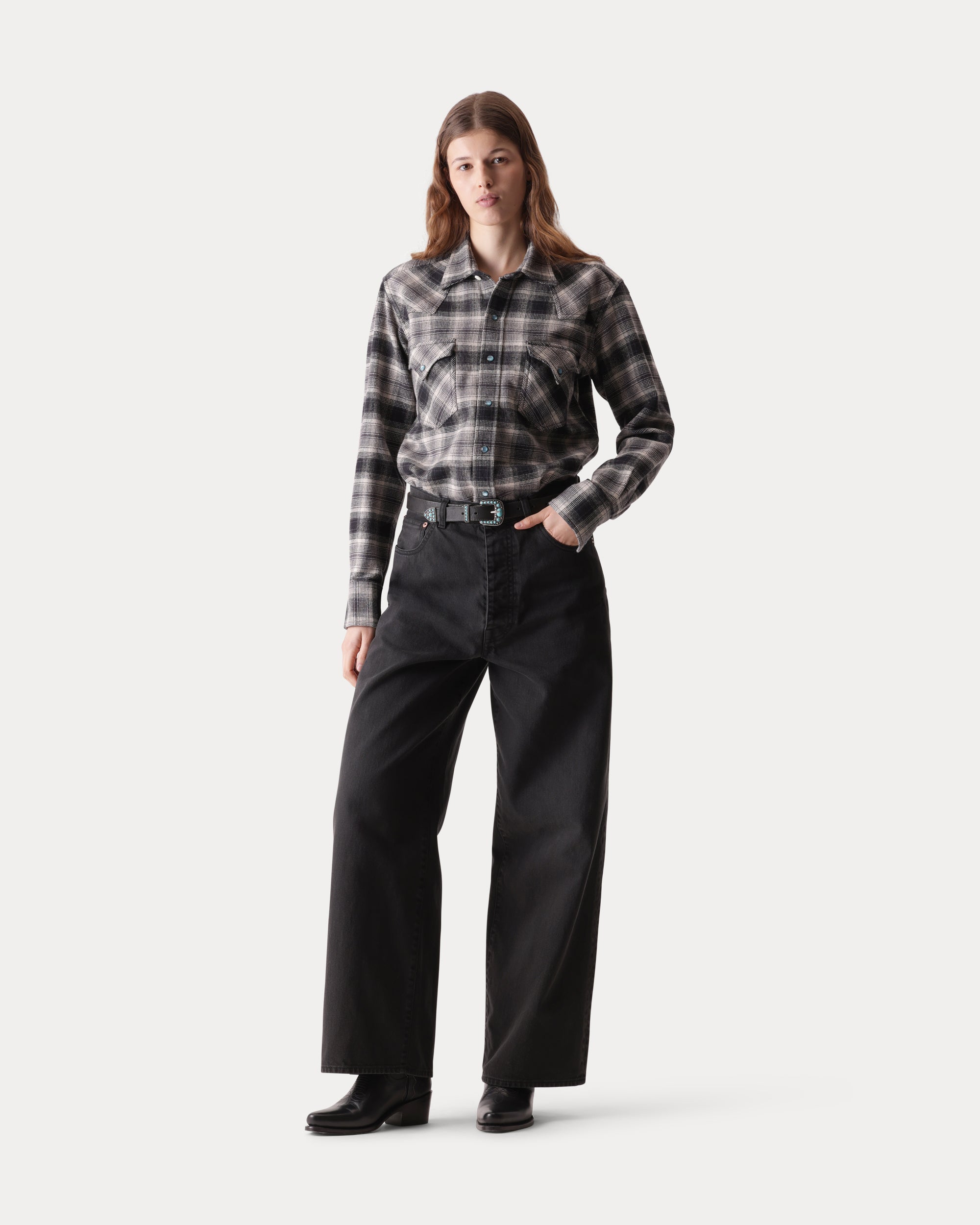 Jaron Wide Leg Trousers in Cotton Bull