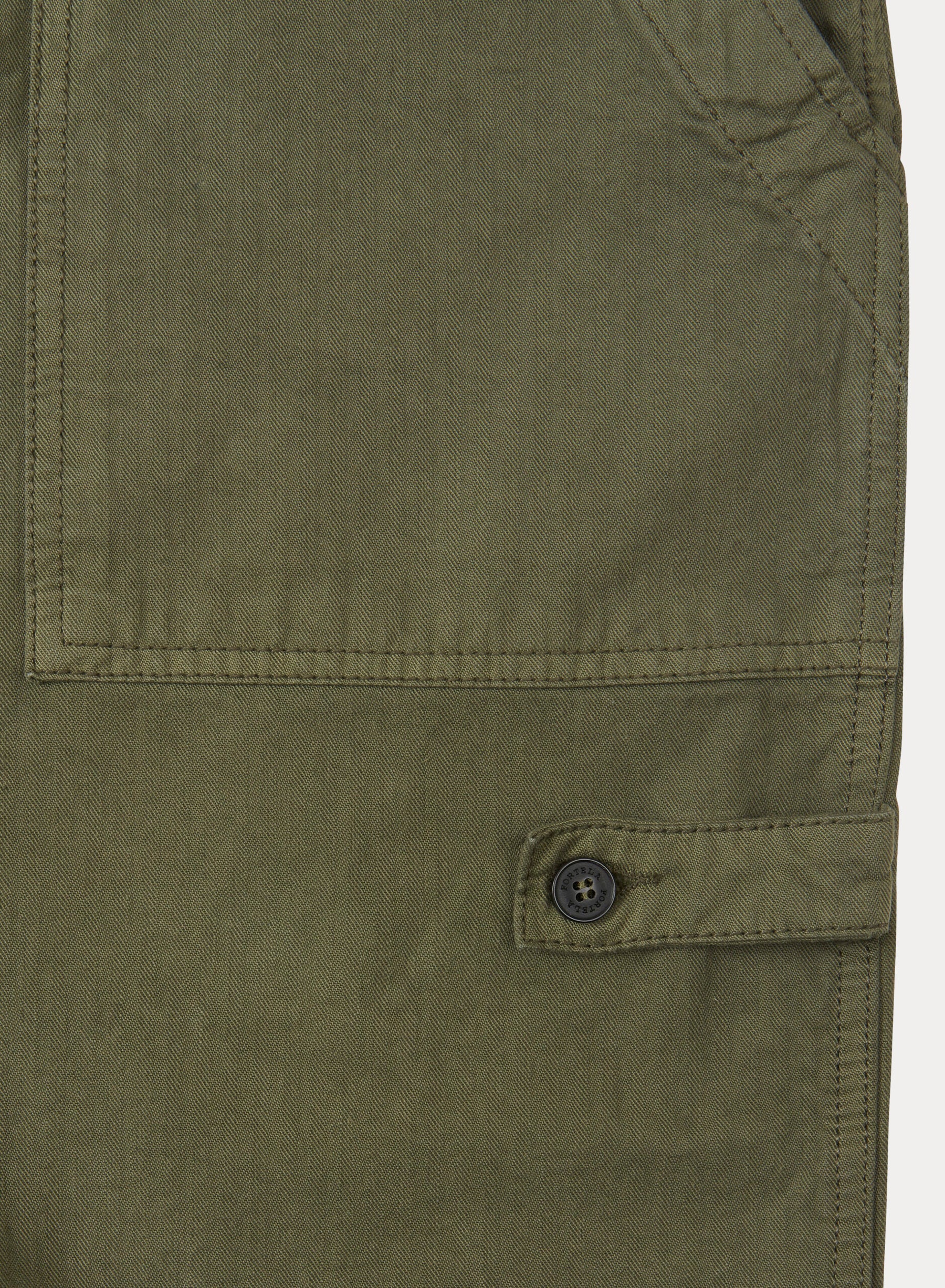 Jerryt Pantaloni Fatigue In Herringbone Di Cotone