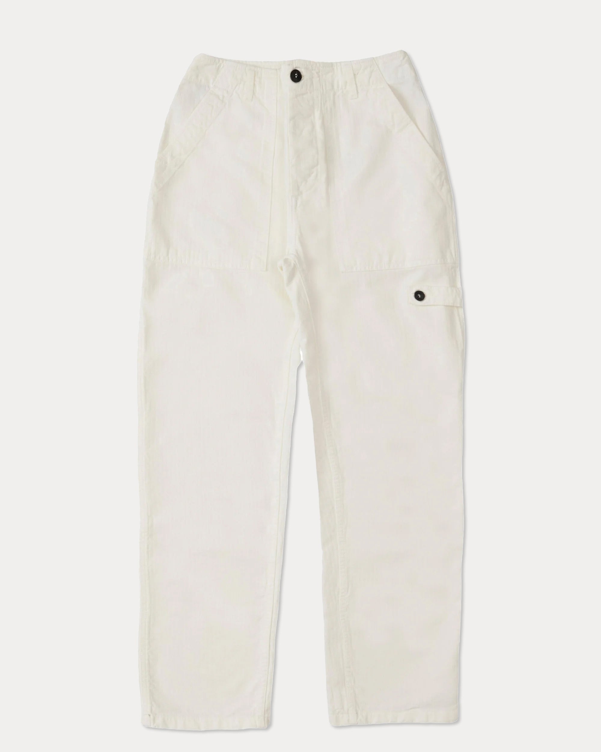 Jerryt Pantaloni Fatigue In Herringbone Di Cotone