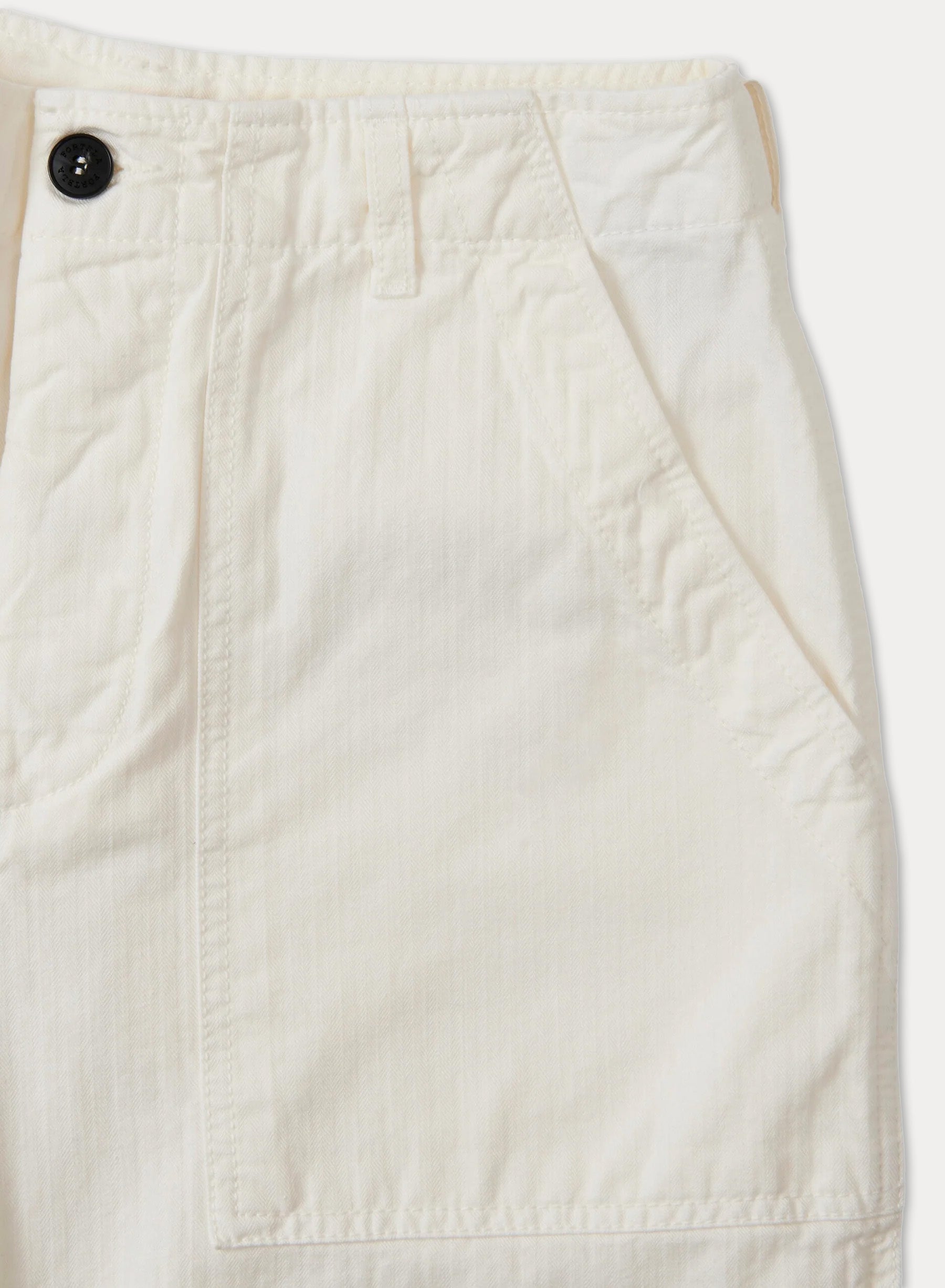 Jerryt Pantaloni Fatigue In Herringbone Di Cotone