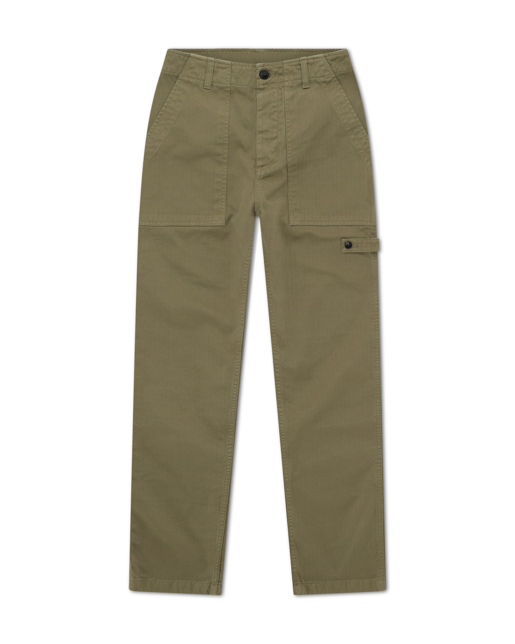 Jerryt Trousers Fatigue Herringbone Cotton