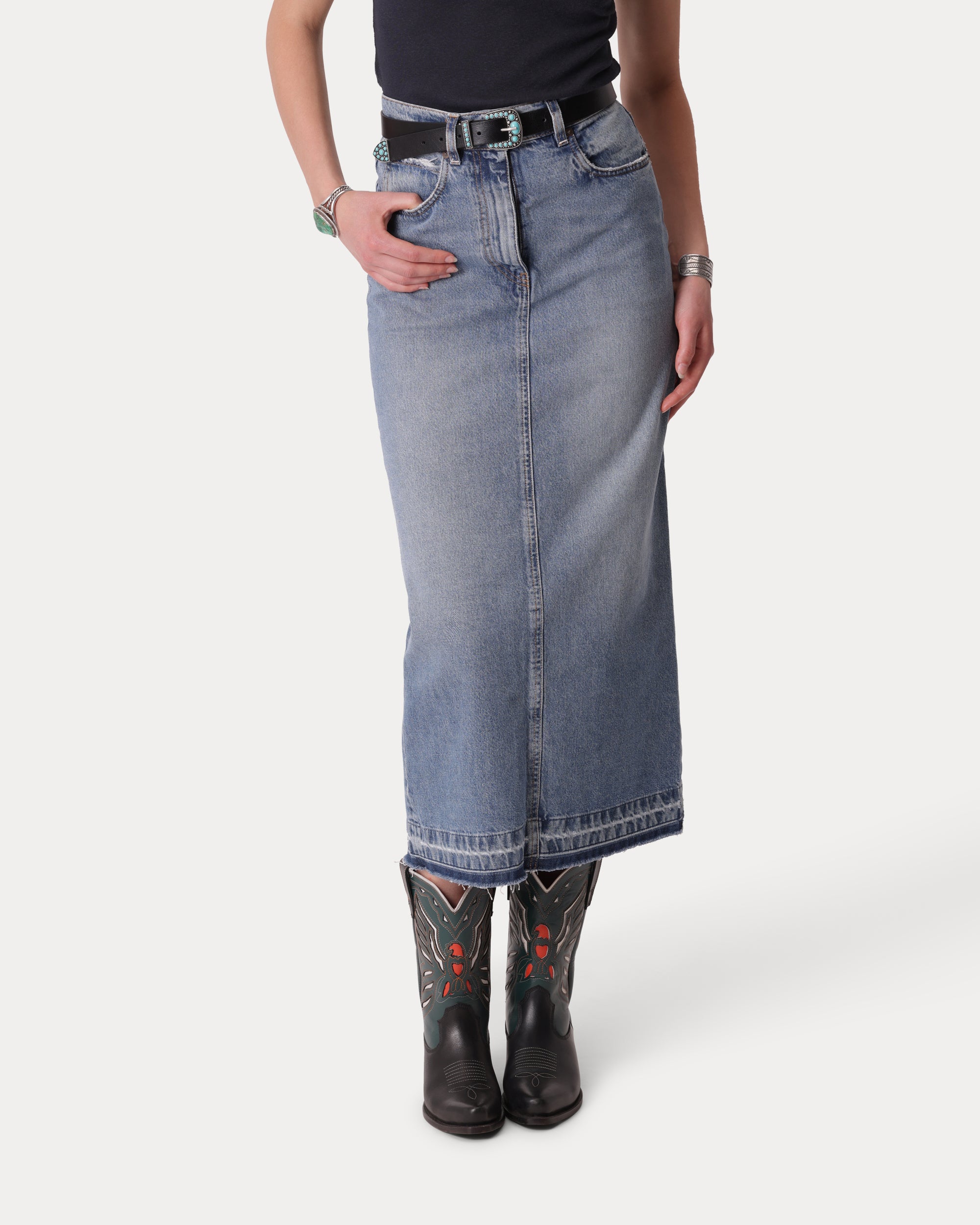 Jorgy Denim Skirt Stone Wash
