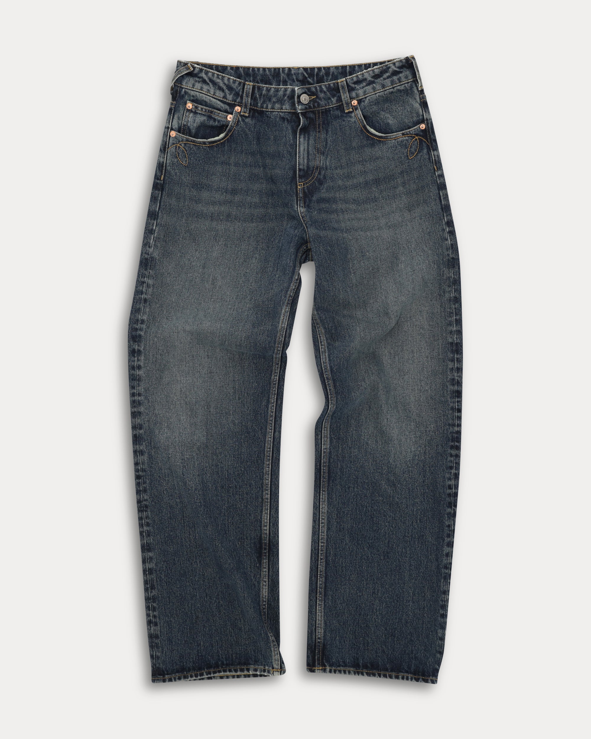 Joy Pantaloni Regular in Denim Stone Wash
