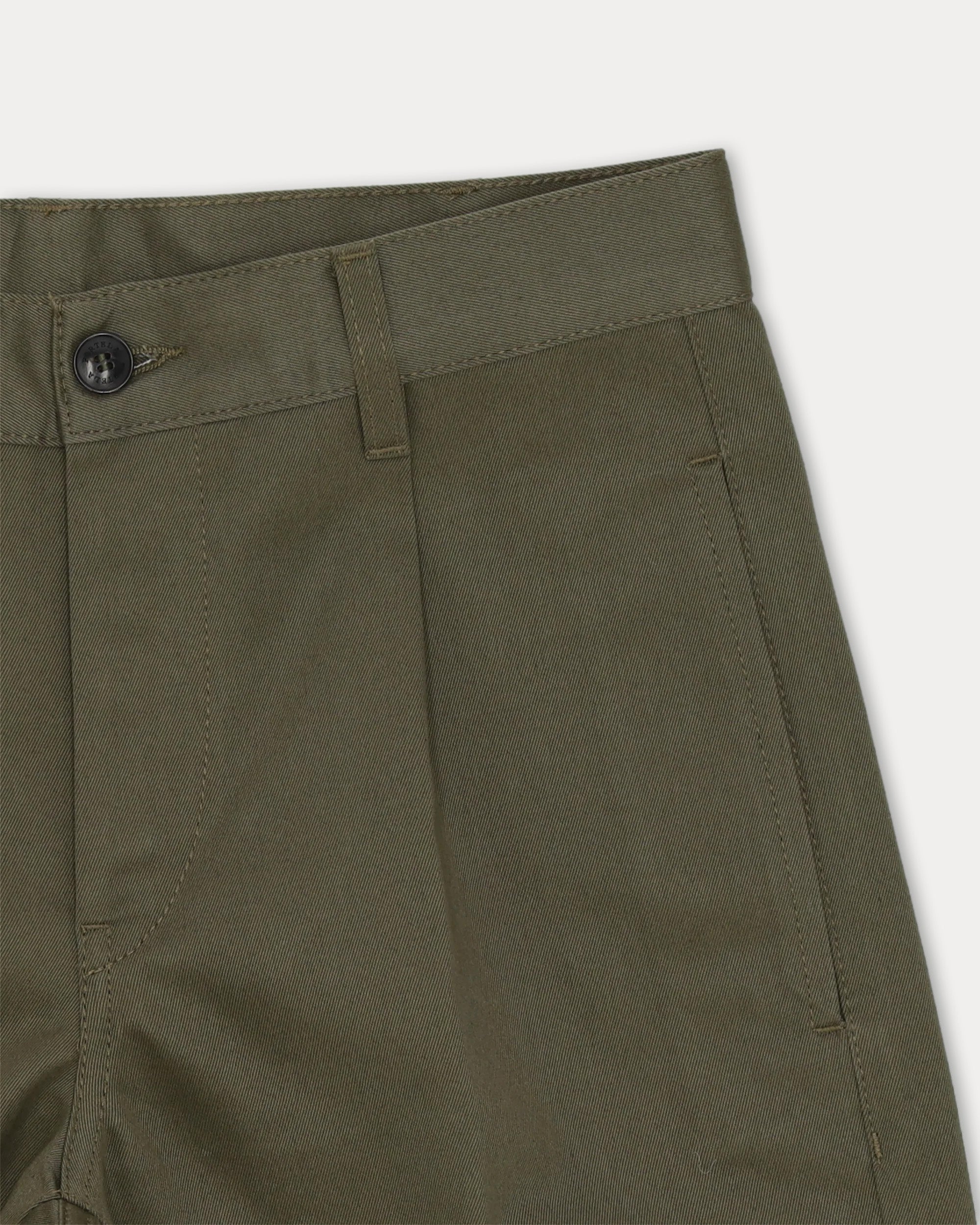 Judy Pantaloni in Gabardine di Cotone con Pences