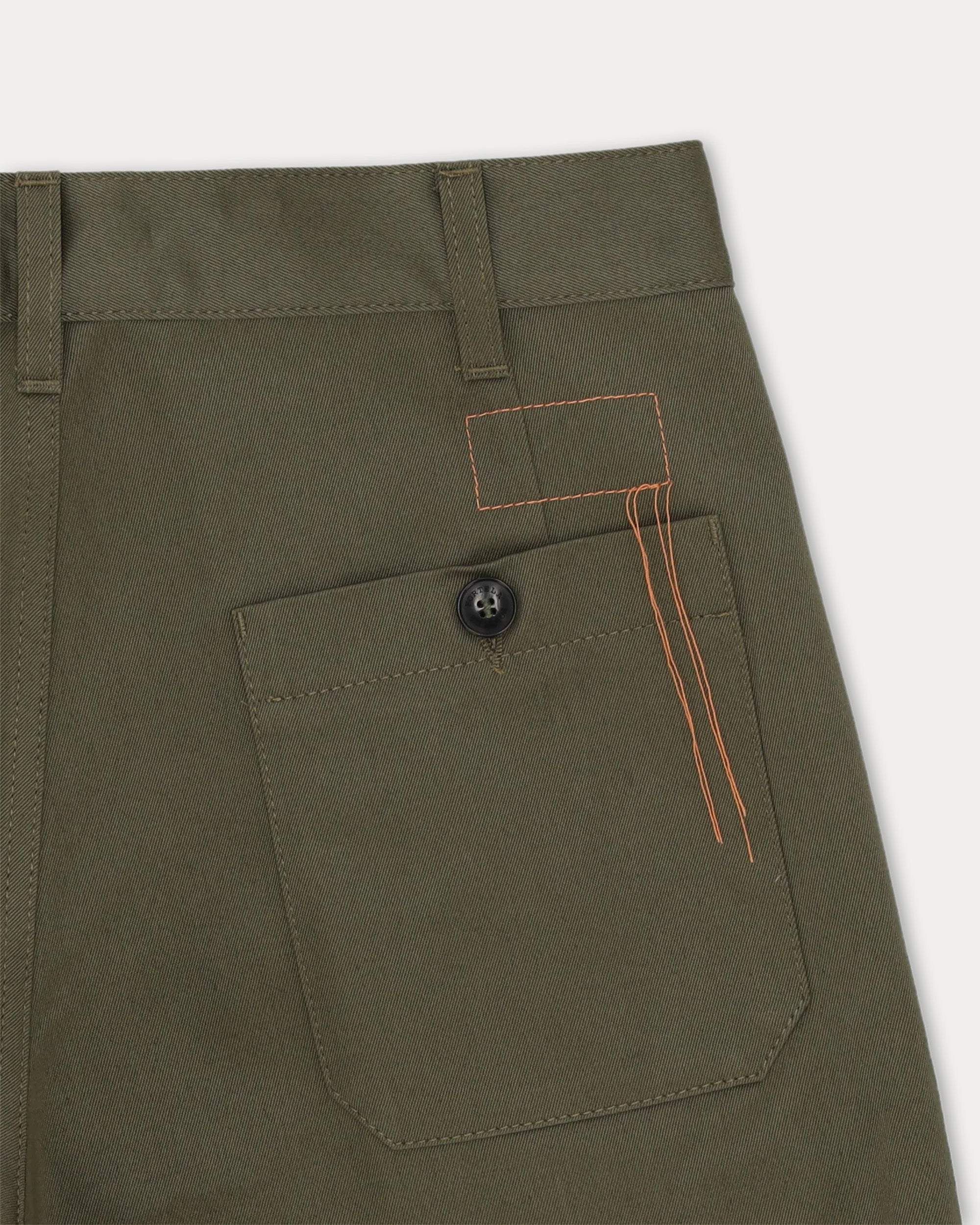 Judy Pantaloni in Gabardine di Cotone con Pences