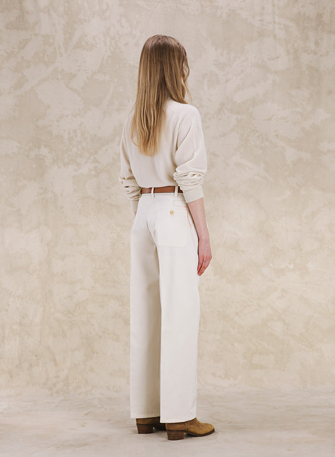 Judy Heavy Gabardine Cotton Trousers