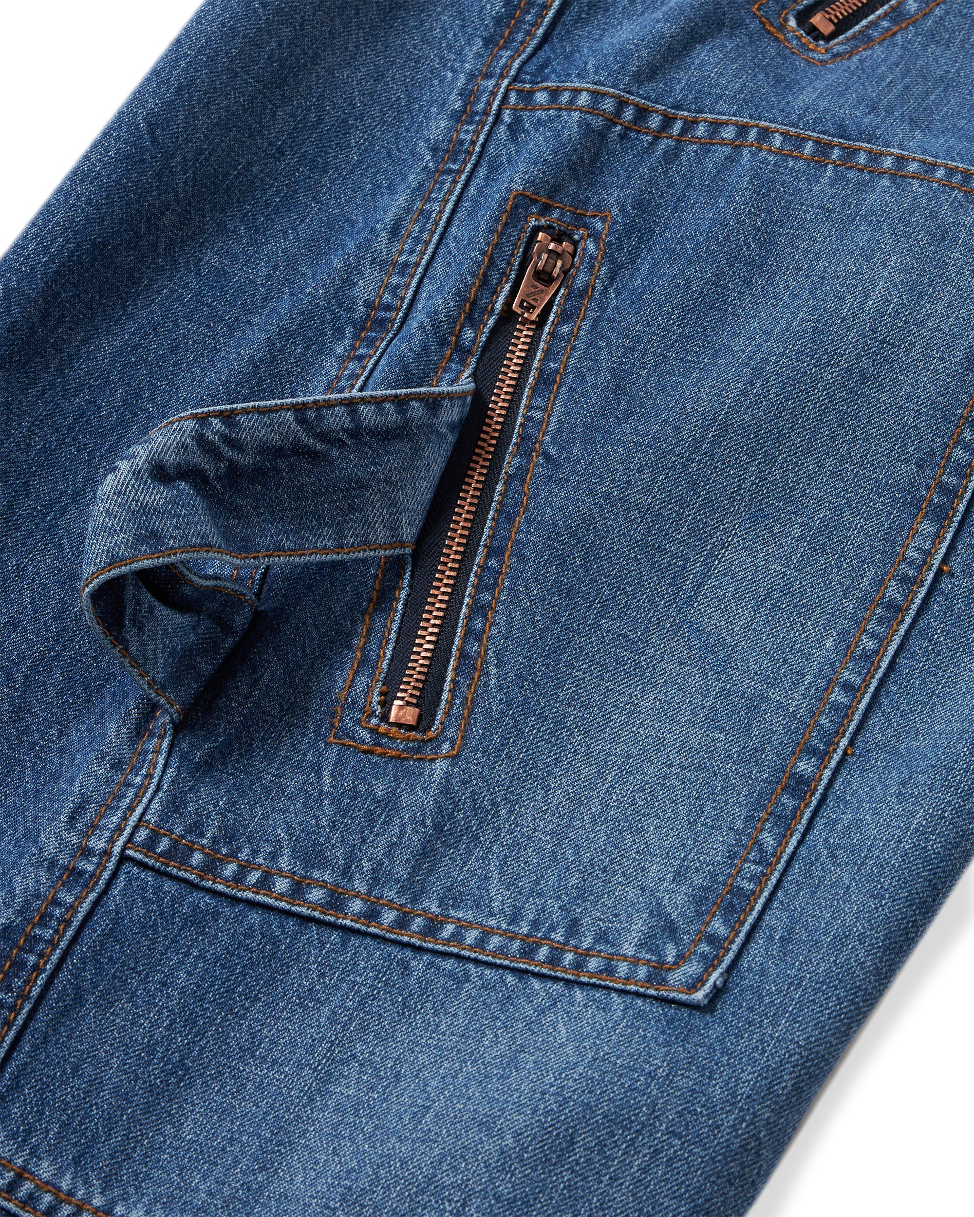 Juniaj Pantaloni Cargo In Denim Custom Wash