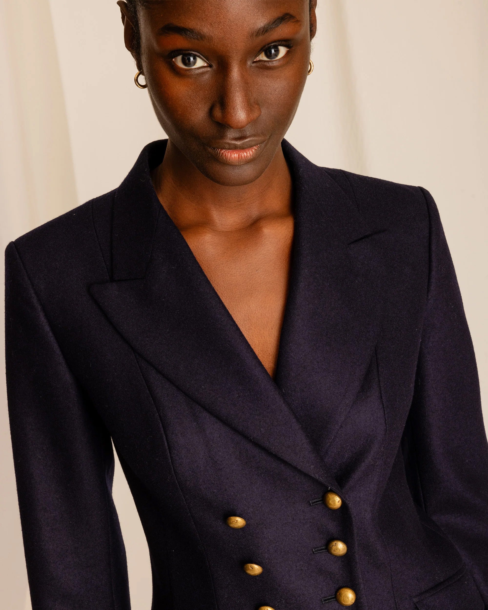 Laureen Double-Breasted Classic Wool Jacket