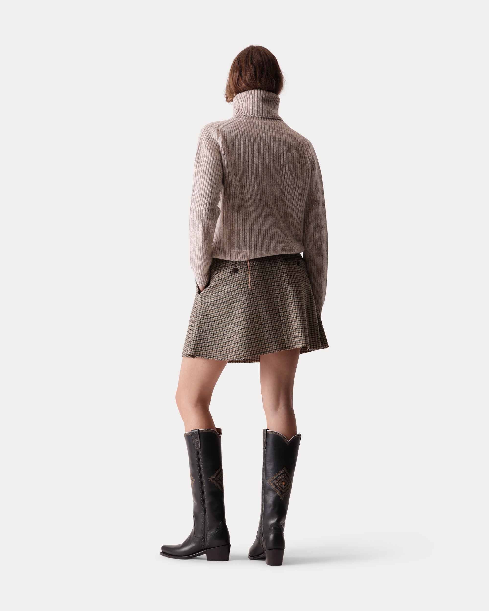 Leona Maglione Collo Alto In Lana e Cashmere