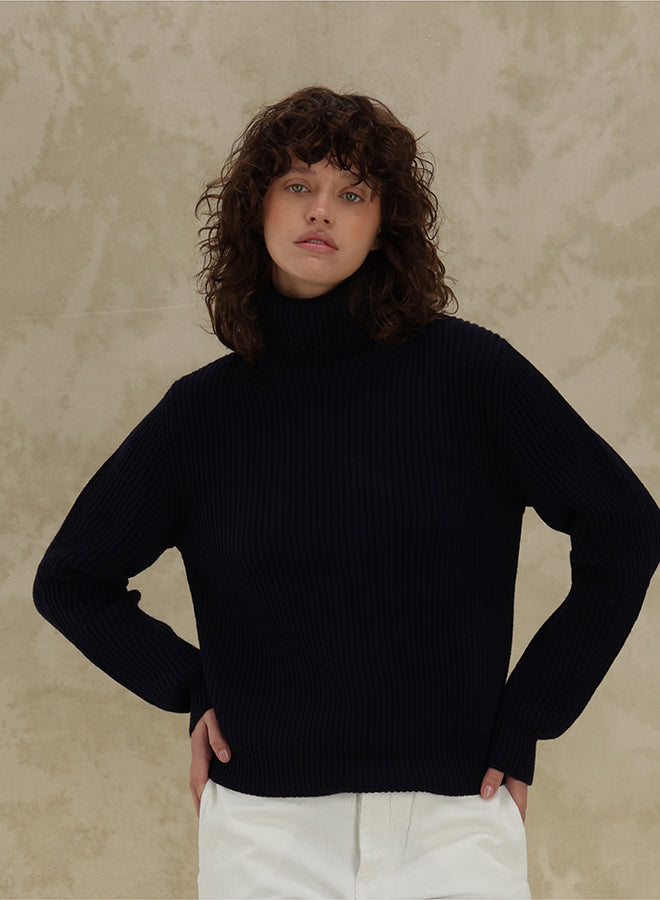 Leona Maglione Collo Alto Lana e Cashmere