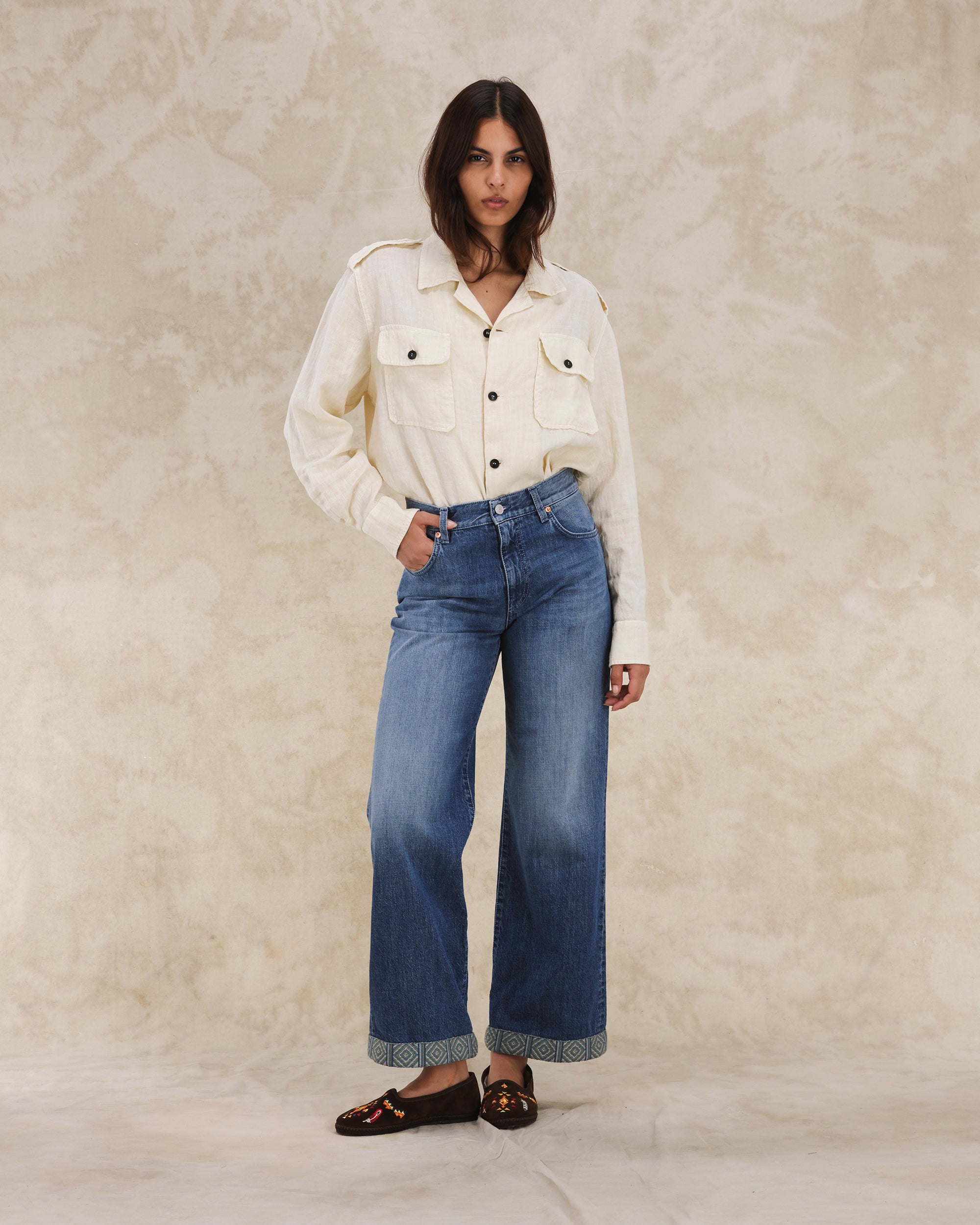 Loosep Loose Fit Denim Pants Custom Wash