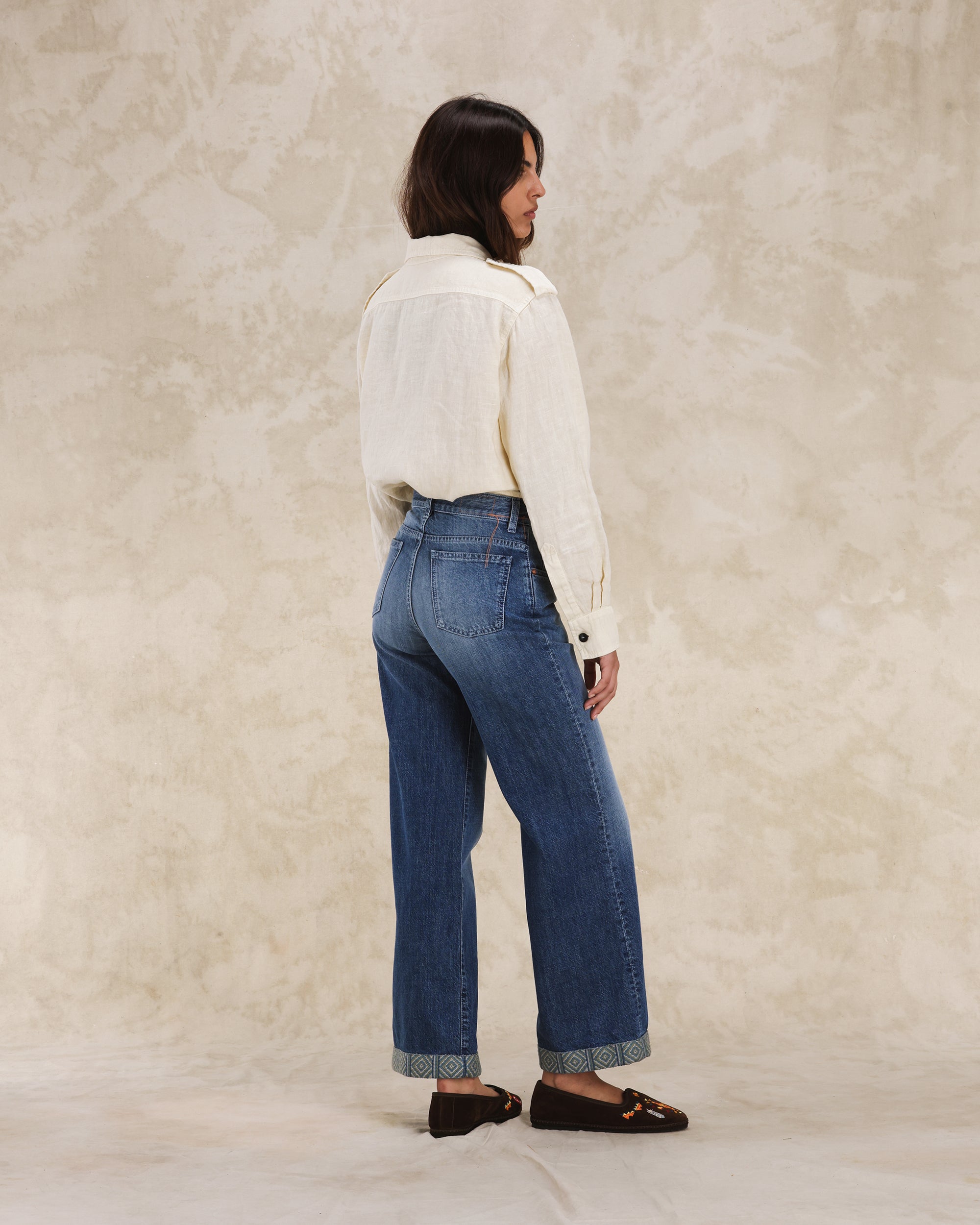 Loosep Loose Fit Denim Pants Custom Wash