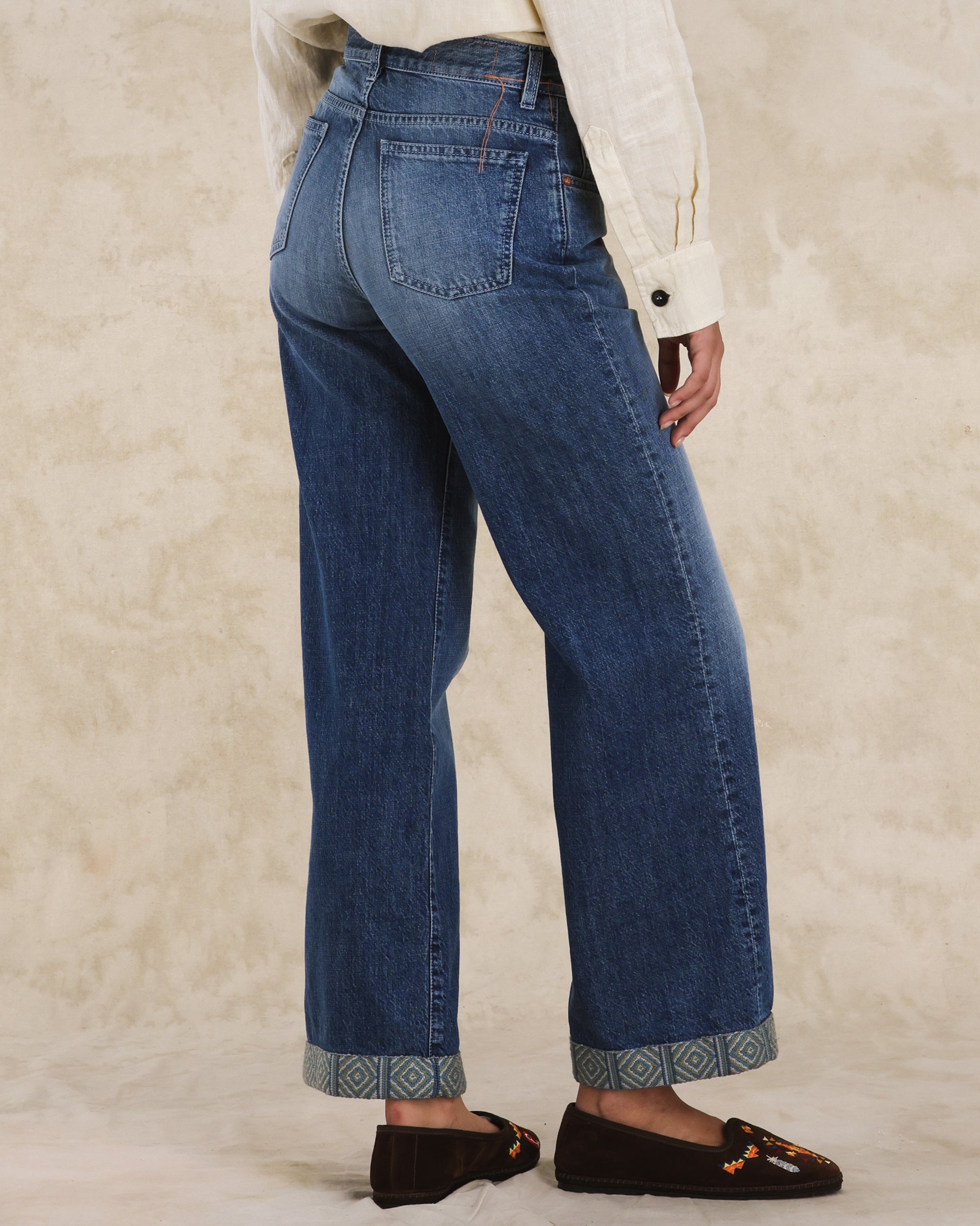 Loosep Loose Fit Denim Pants Custom Wash
