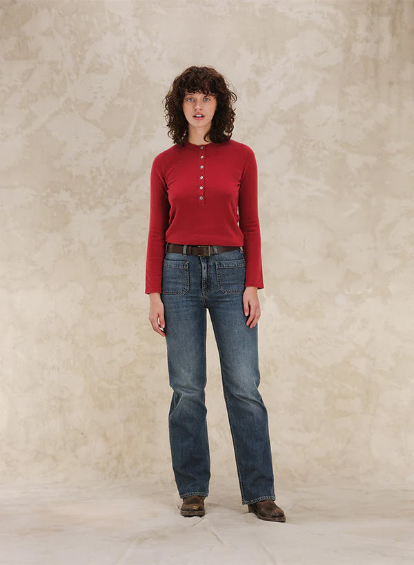 Lou Cashmere Henley Sweater