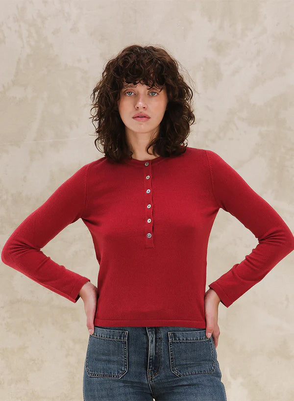 Lou Cashmere Henley Sweater