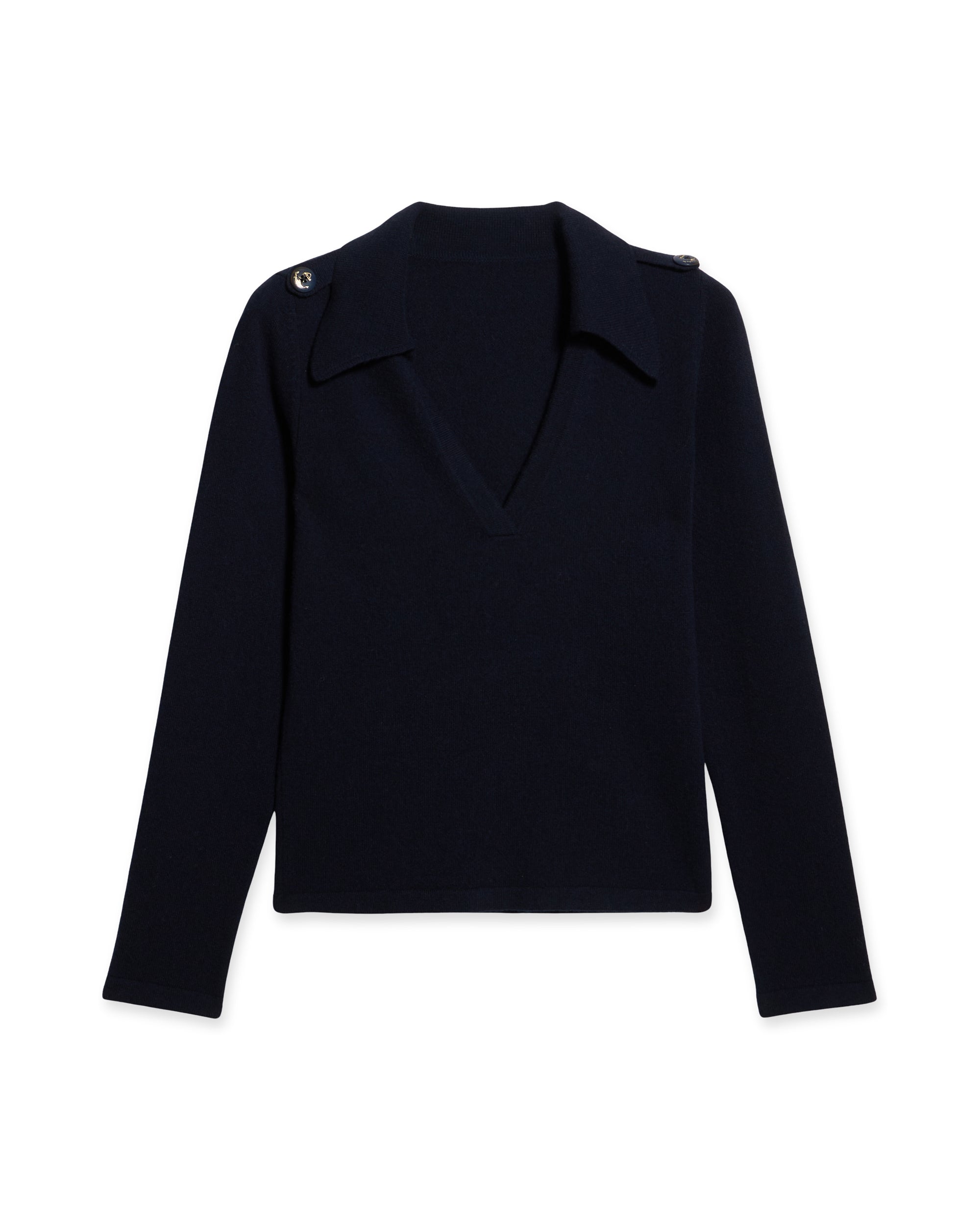 Lou Polo In Cashmere Con Scollo A V