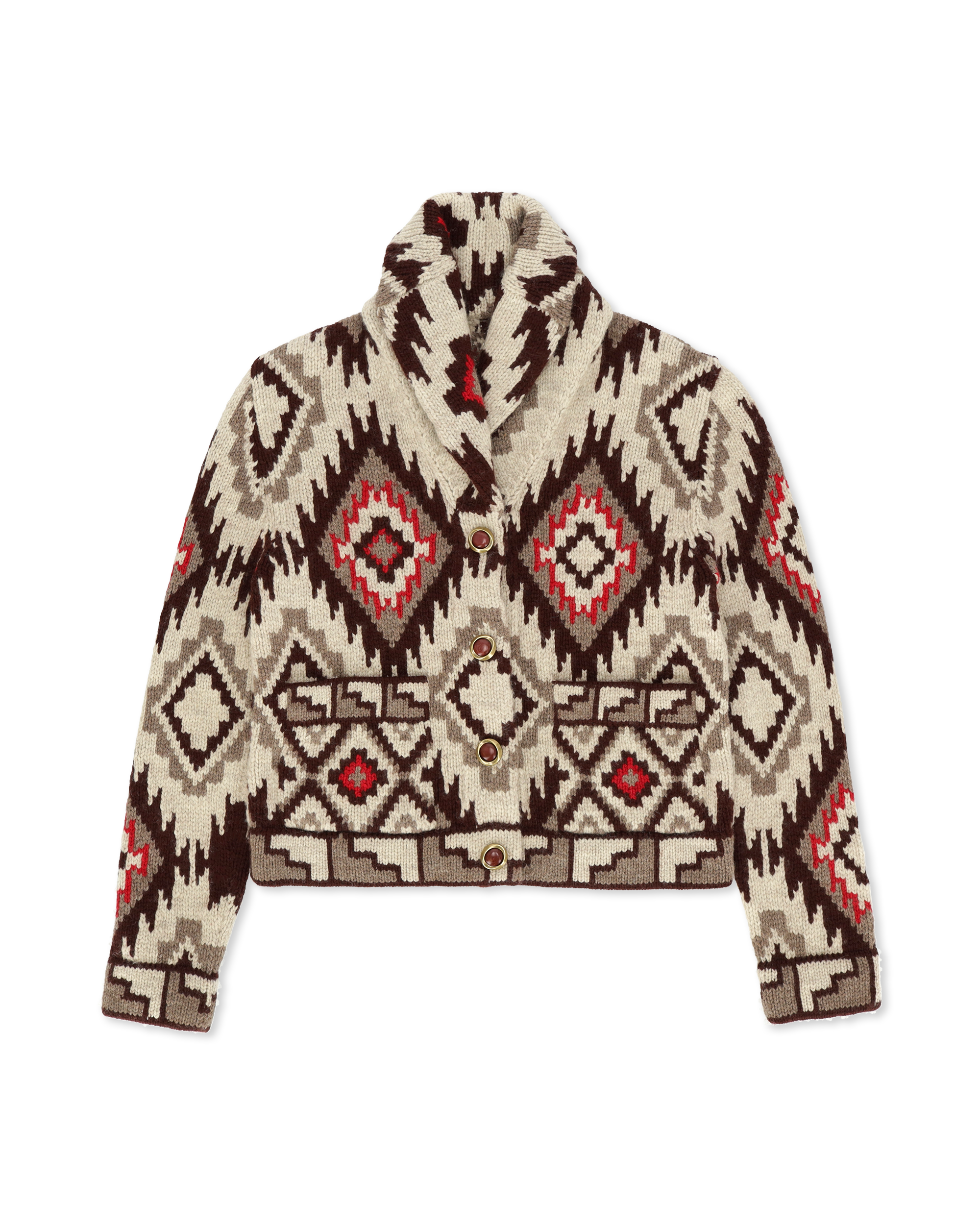 Lydie Cardigan In Lana Motivo Navajo