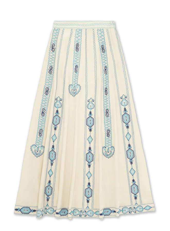 Nicea Gonna Con Ricami Bi-Color