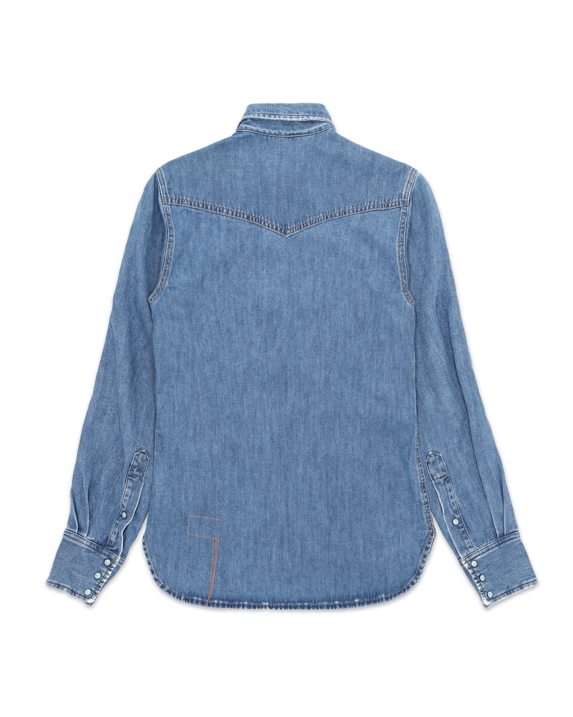 Ntex Camicia Texana In Denim Custom Wash