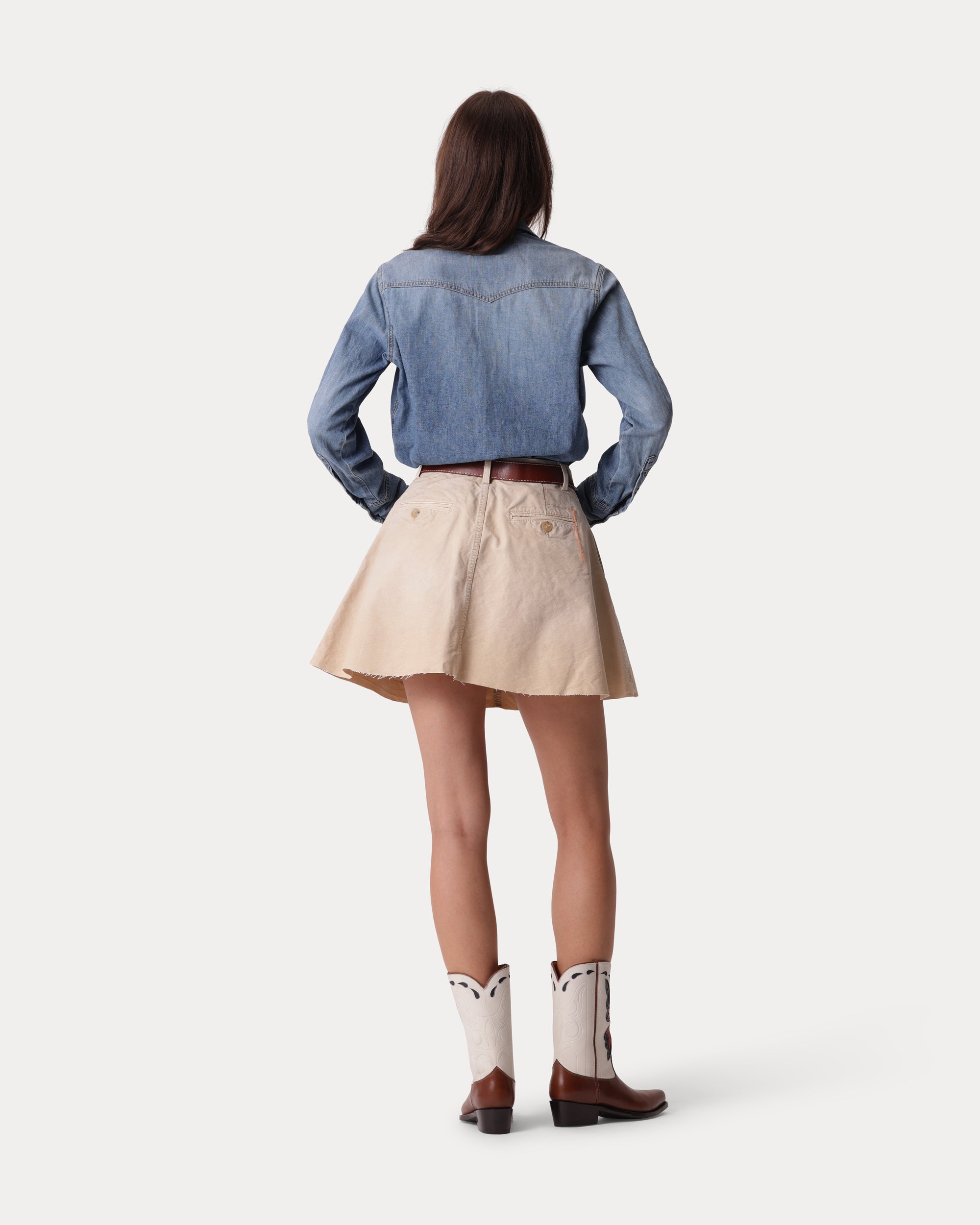 Ntex Denim Western Shirt Stone Wash