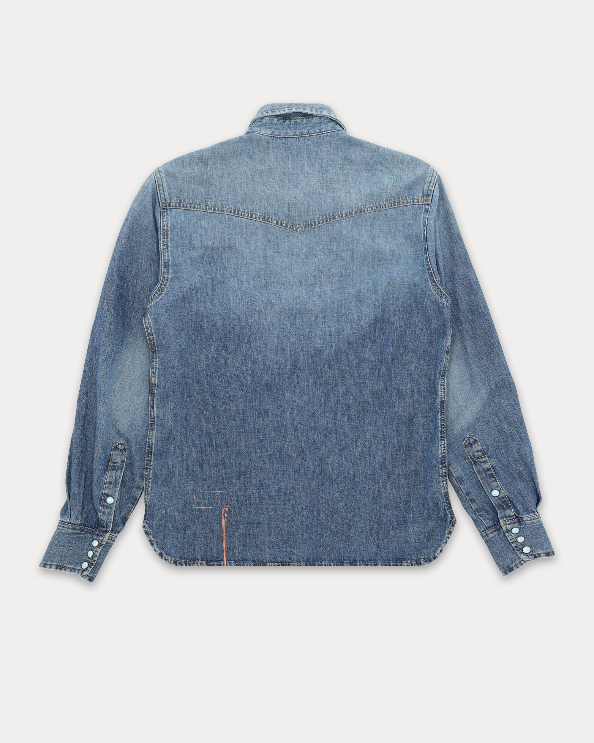 Ntex Camicia Texana In Denim Stone Wash