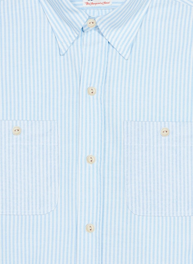 Work Striped Shirt Cotton Oxford