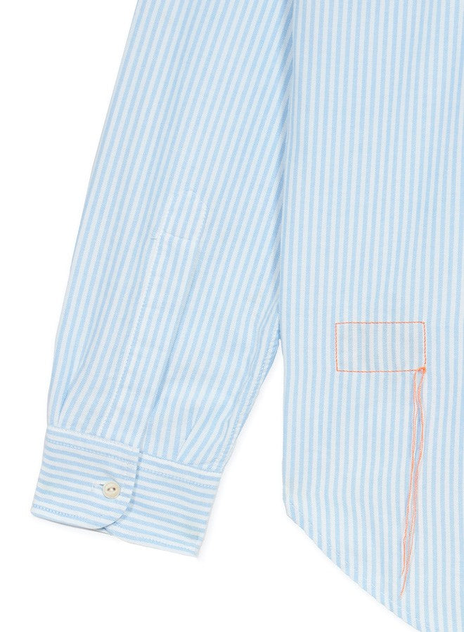 Work Striped Shirt Cotton Oxford
