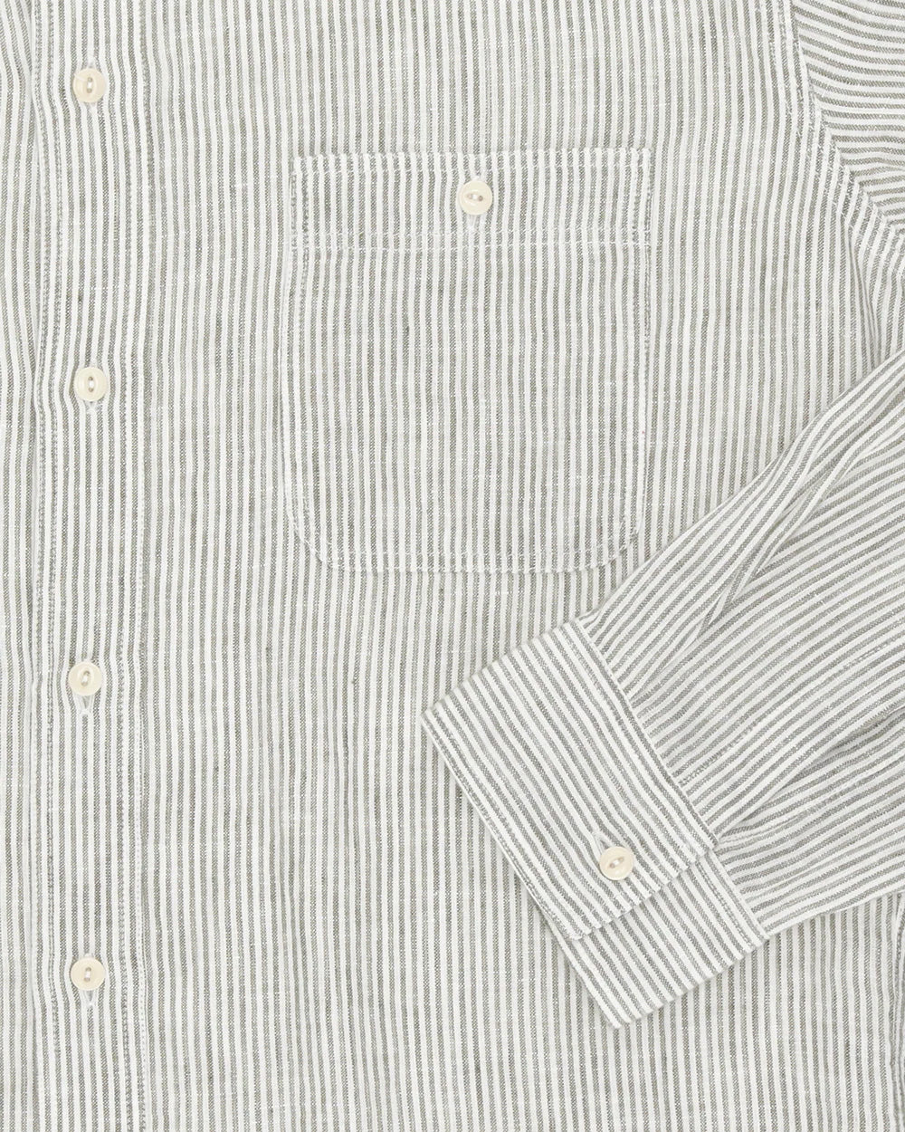 Work Striped Linen Shirt