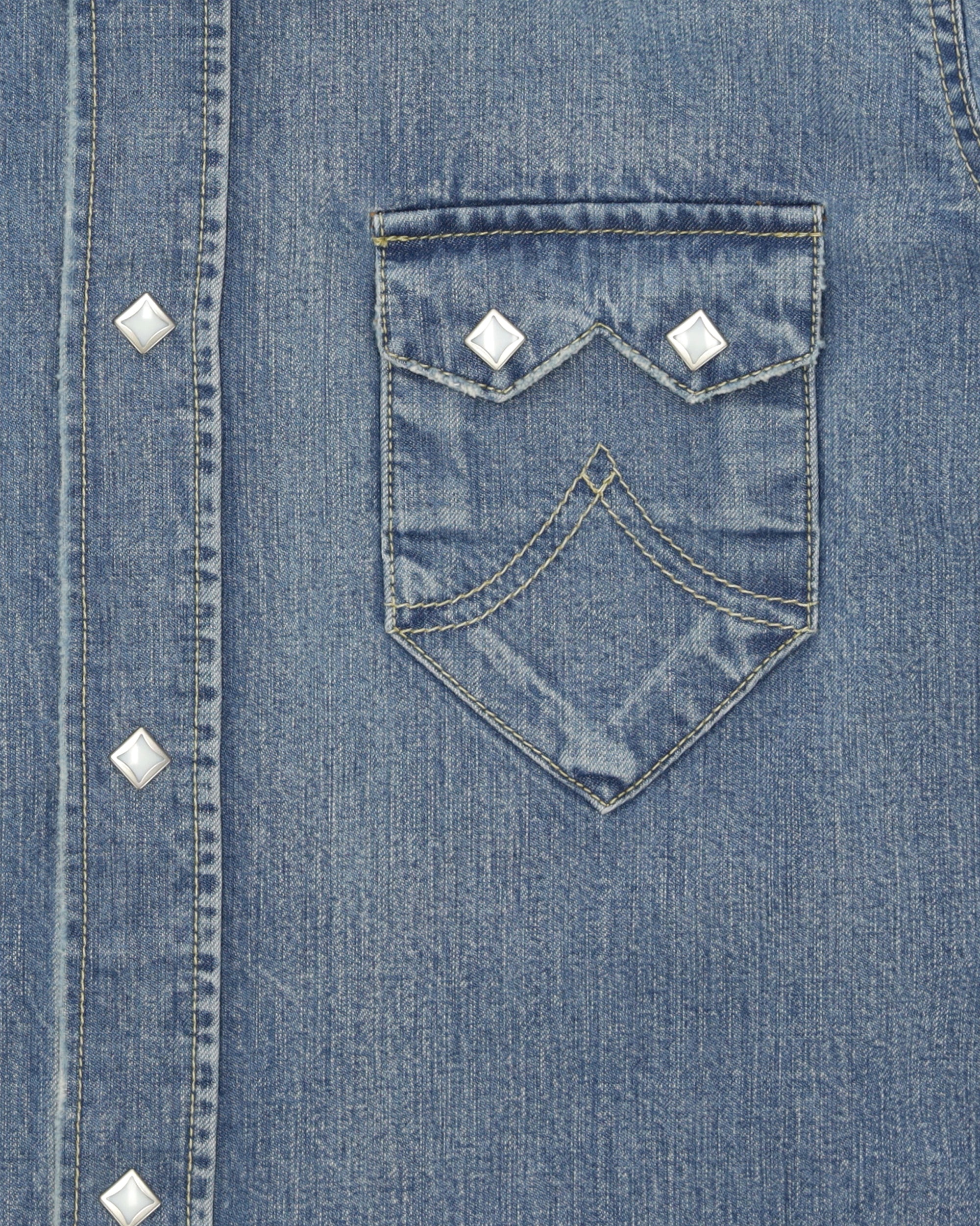 Redford Western Shirt in Japan Denim Stone Wash